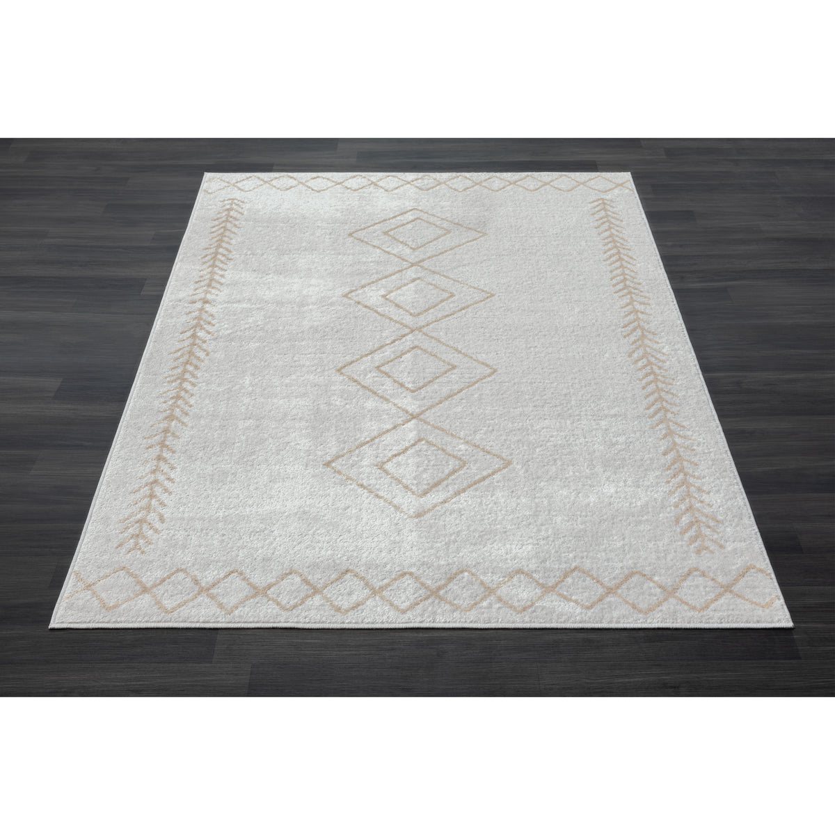 Evette Rios Calgary Transitional Diamond Indoor Area Rug, Cream - lifestyle view 3