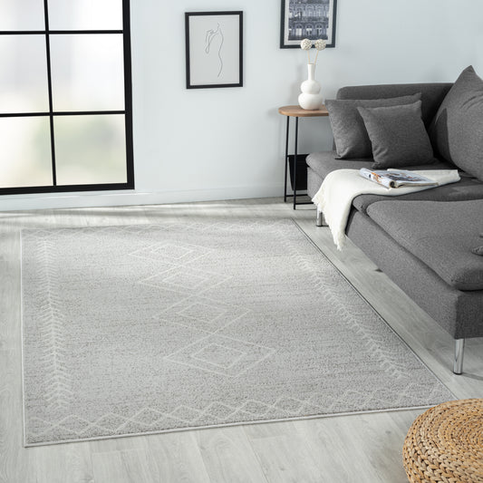 Calgary-82279 Transitional Power-Loomed Gray Jute Indoor Area Rug - LR Home