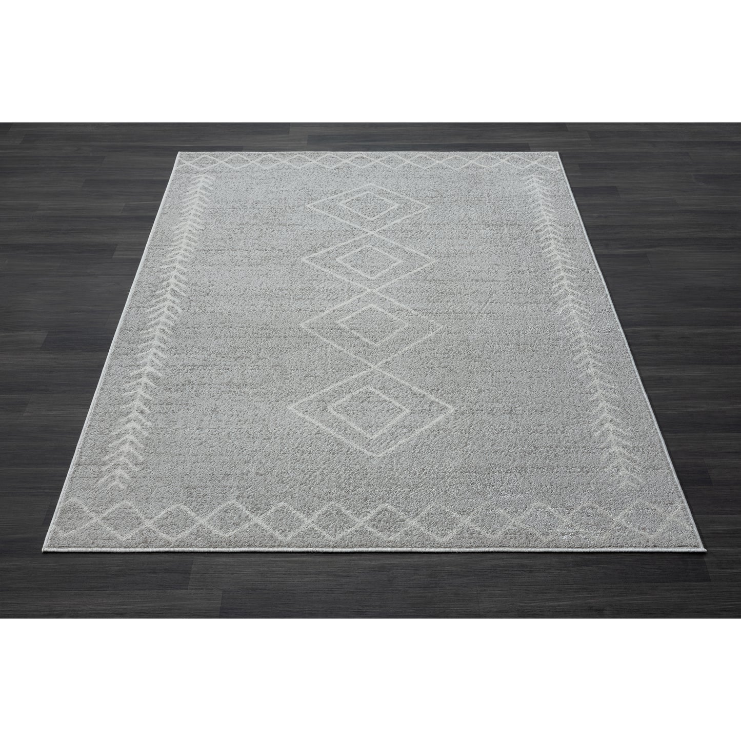 CALGR-82278 Transitional/Casual Machine Made Gray Synthetic Indoor Area Rugs - LR Home