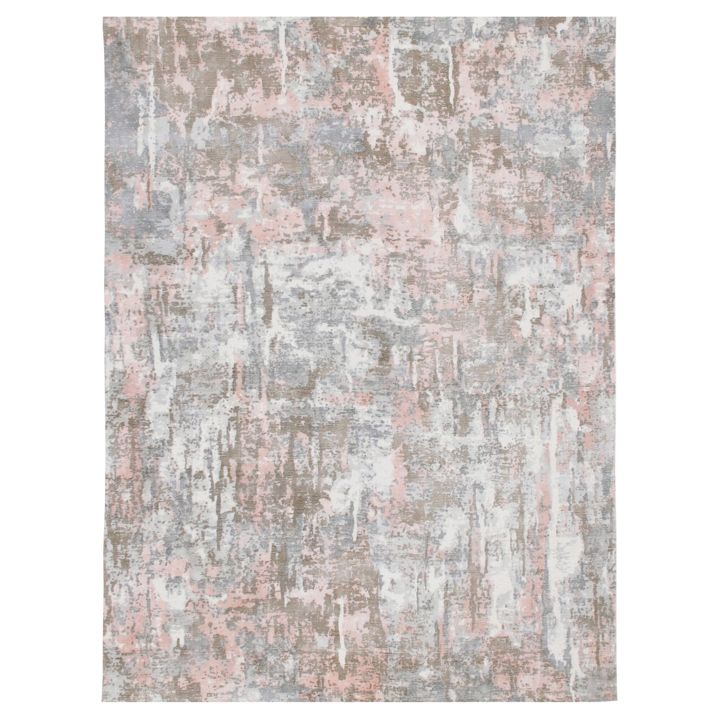 Calypso-81691 Contemporary Hand-Woven Gray/Pink Latex Indoor Area Rug - LR Home