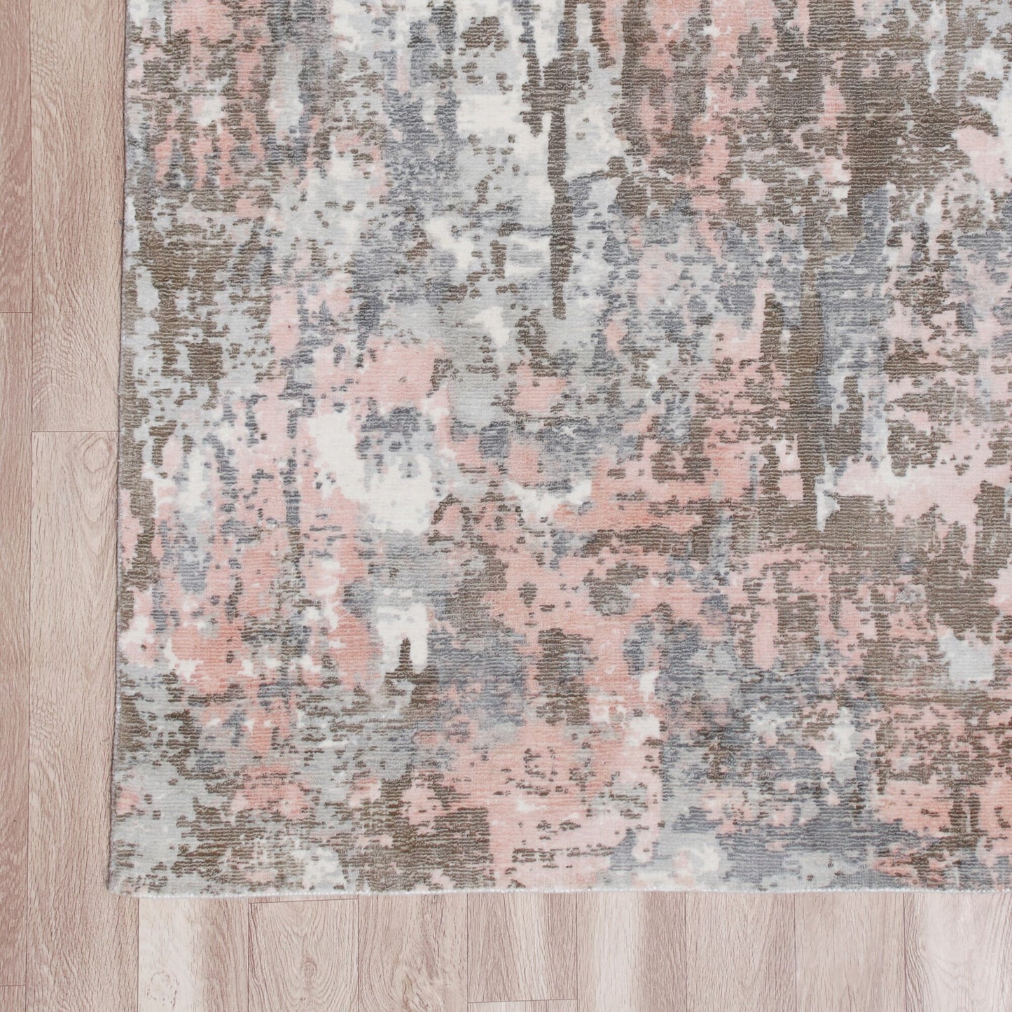 Calypso-81691 Contemporary Hand-Woven Gray/Pink Latex Indoor Area Rug - LR Home
