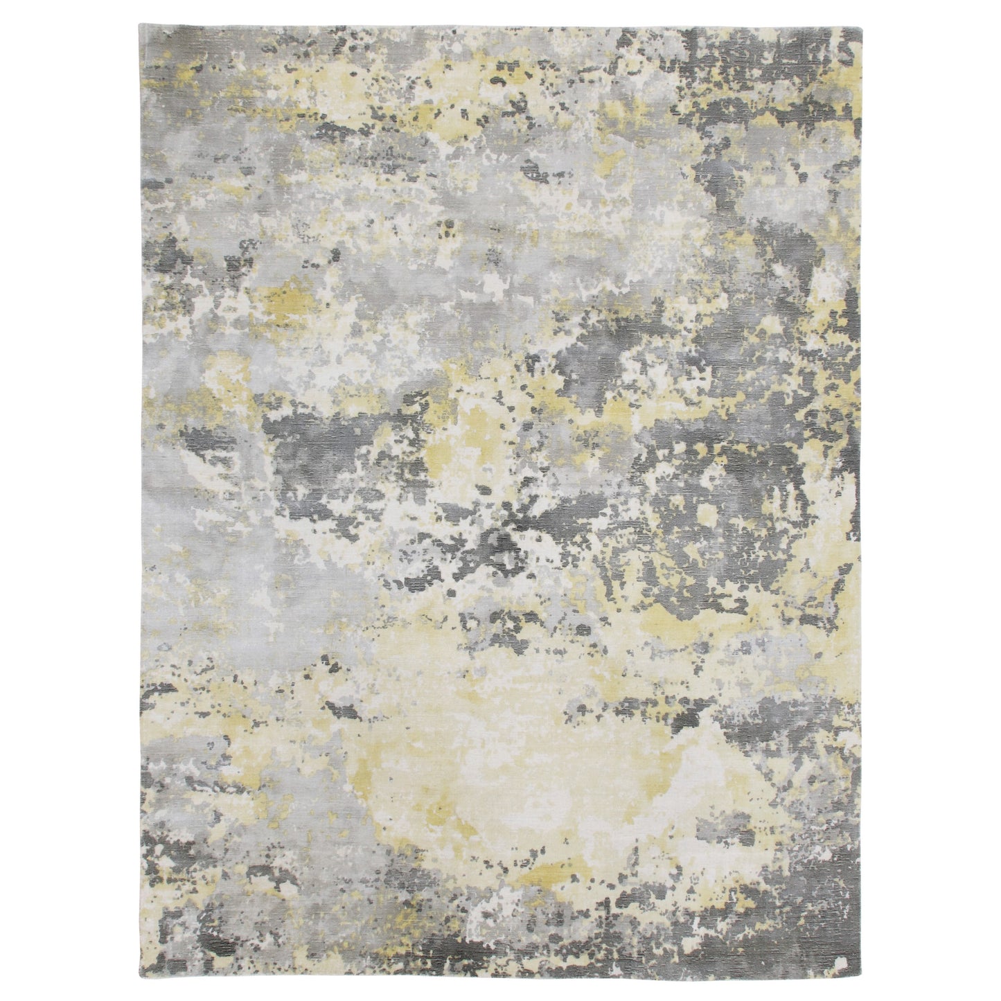 Calypso-81692 Contemporary Hand-Woven Gray/Yellow Latex Indoor Area Rug - LR Home