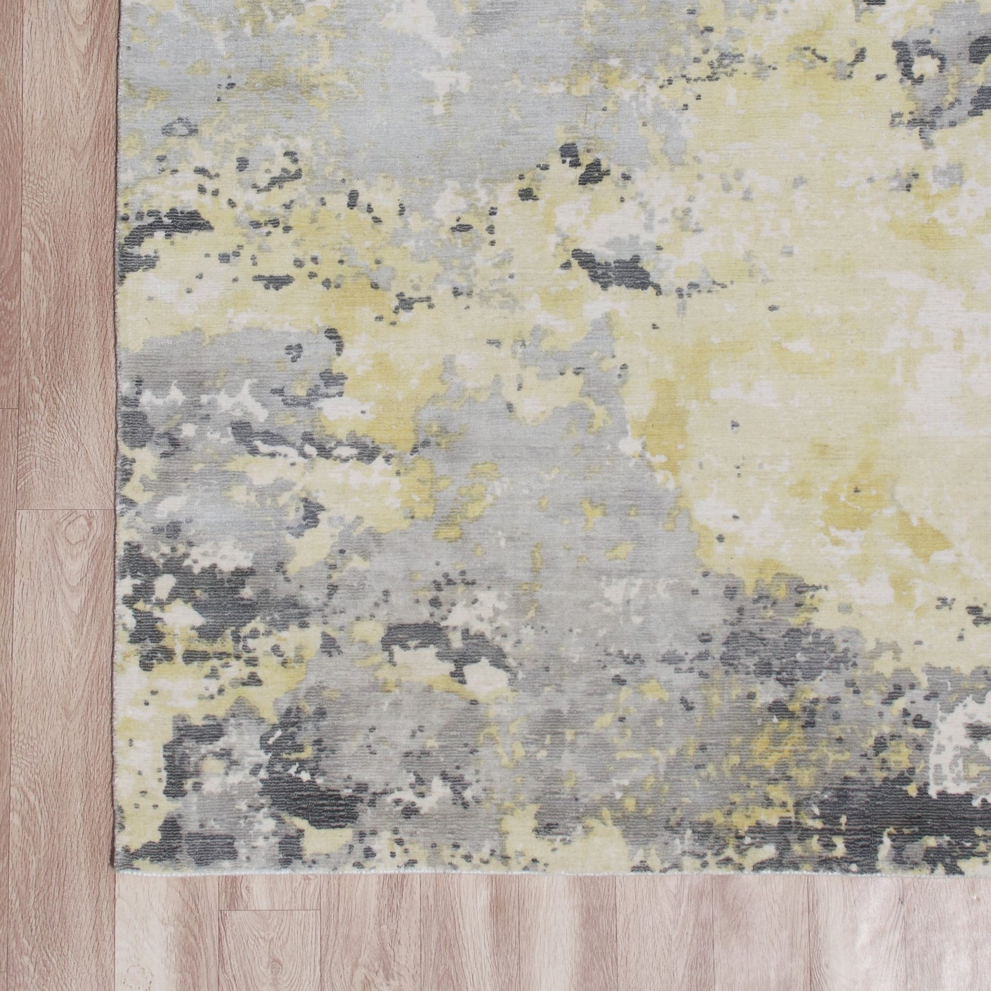 Calypso-81692 Contemporary Hand-Woven Gray/Yellow Latex Indoor Area Rug - LR Home