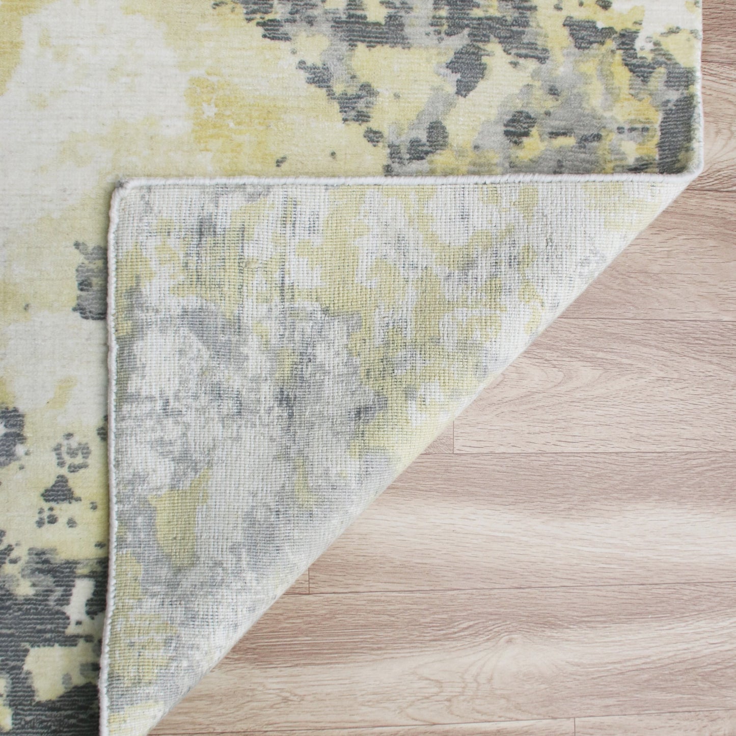 Calypso-81692 Contemporary Hand-Woven Gray/Yellow Latex Indoor Area Rug - LR Home