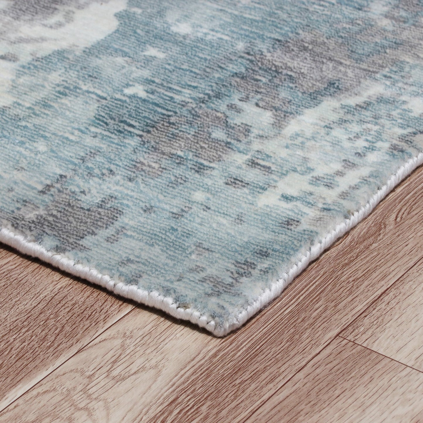 Calypso-81695 Contemporary Hand-Woven Blue/Gray Latex Indoor Area Rug - LR Home