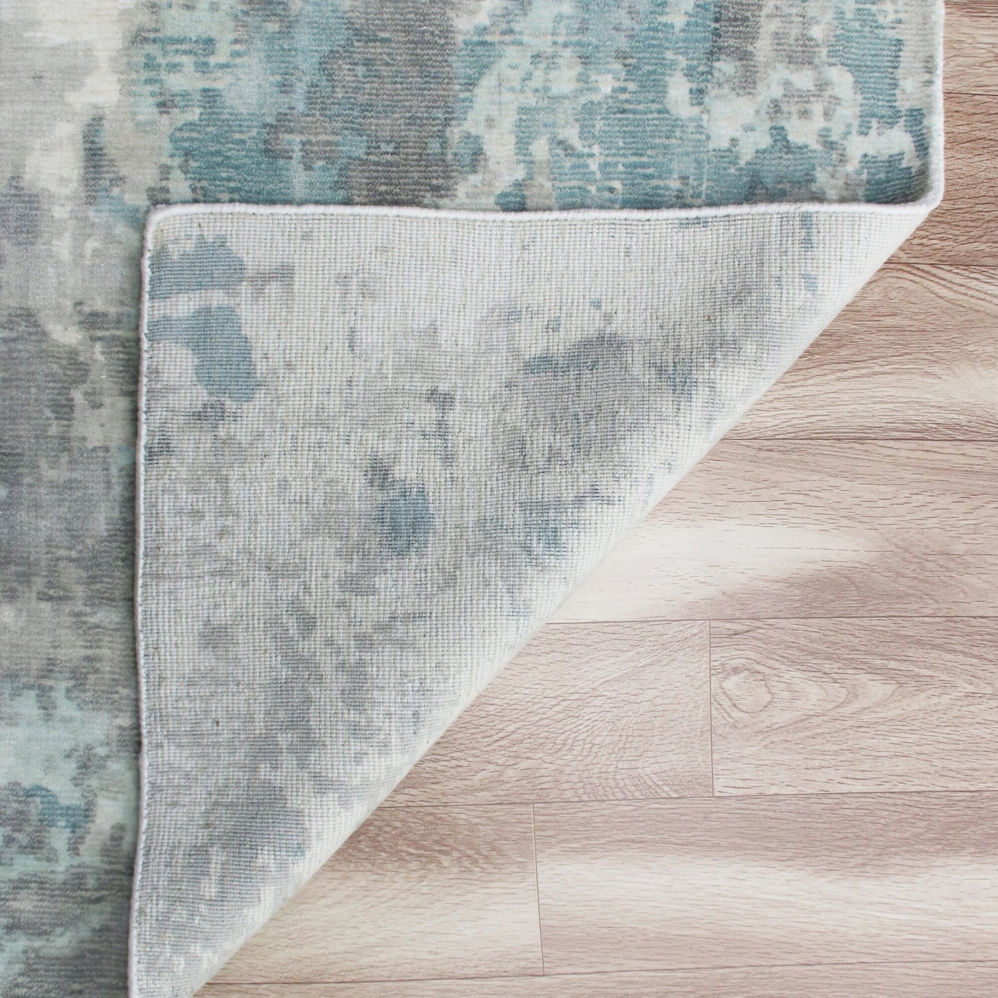 Calypso-81695 Contemporary Hand-Woven Blue/Gray Latex Indoor Area Rug - LR Home