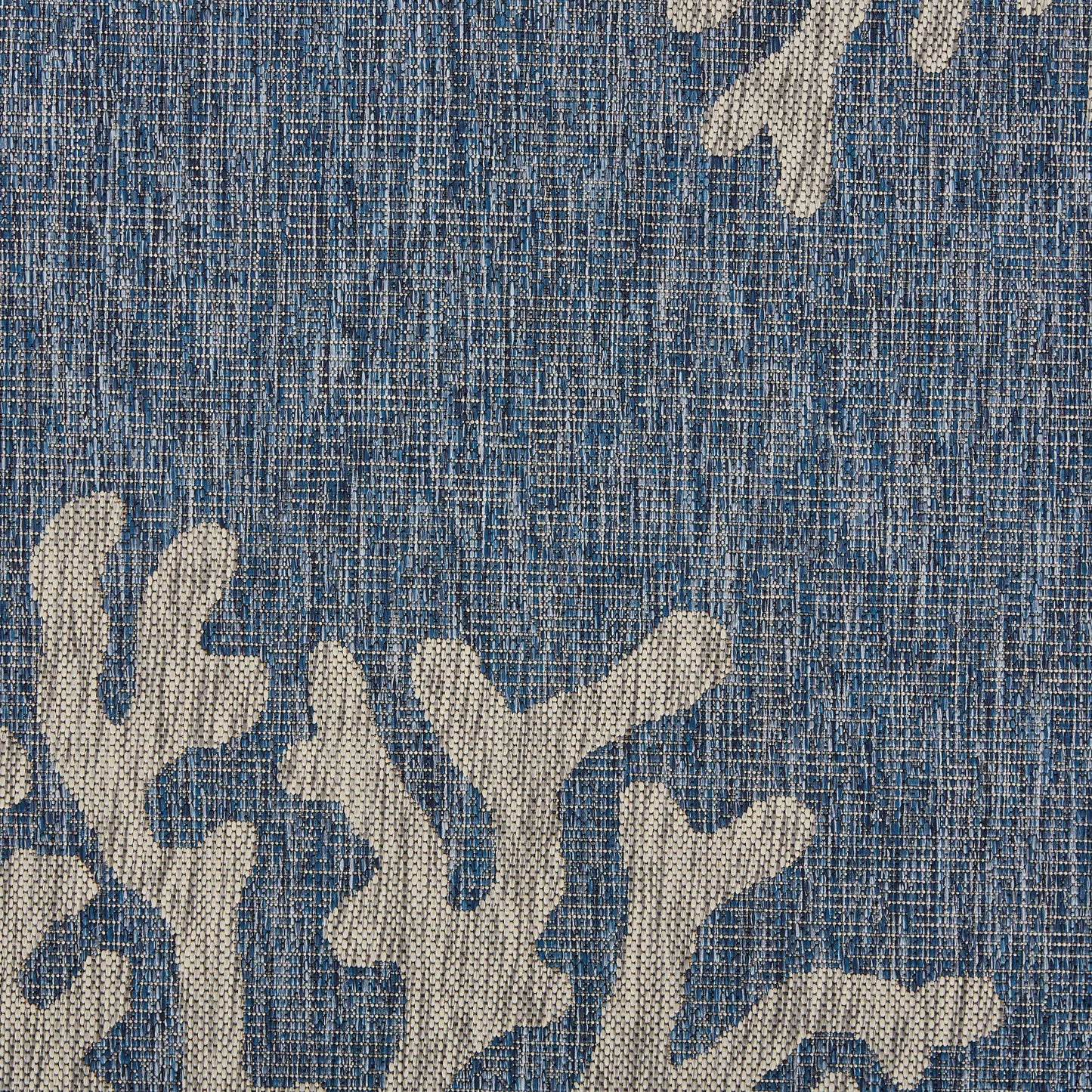 Captiva-81017 Nautical Power-Loomed Navy Blue/Gray Polypropylene Indoor/Outdoor Area Rug - LR Home