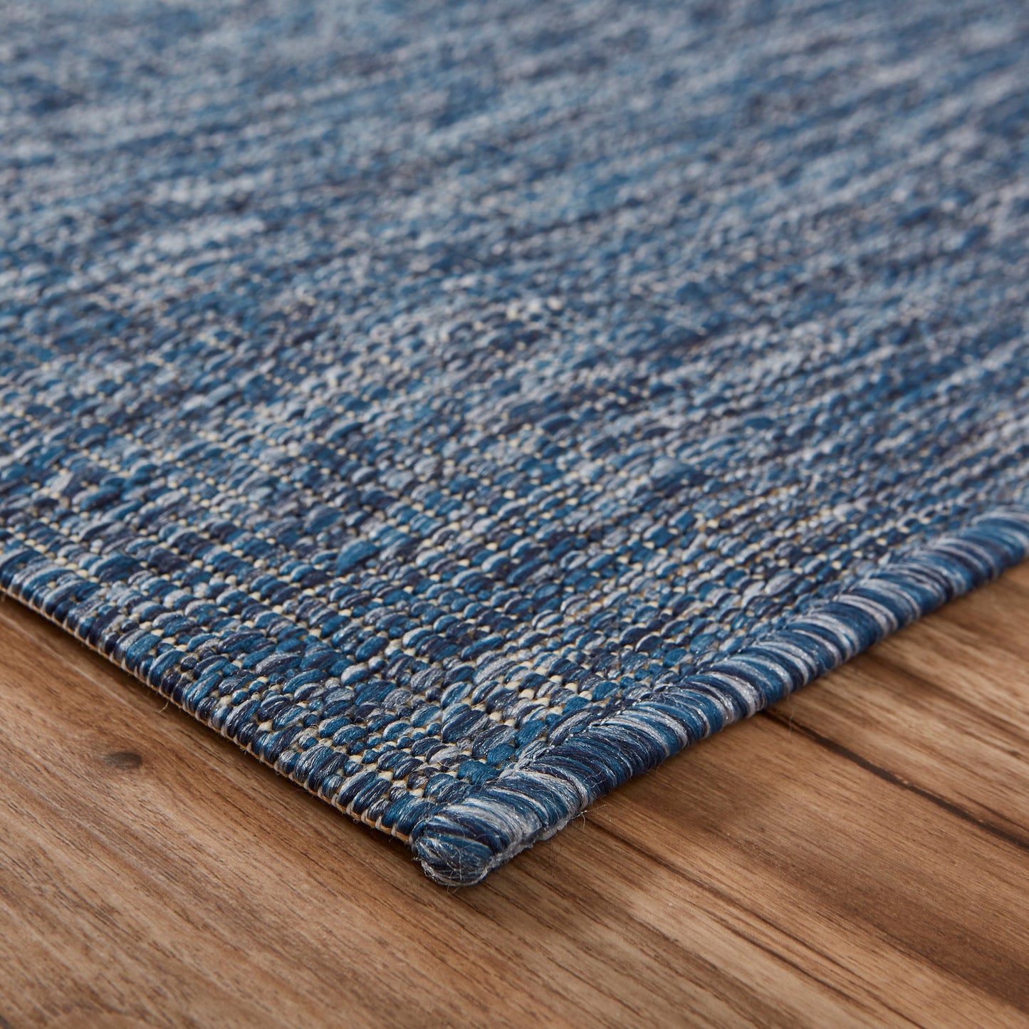 CAPTI-81017 Nautical/Coastal Machine Made Navy Polypropylene Indoor/Outdoor Area Rugs - LR Home