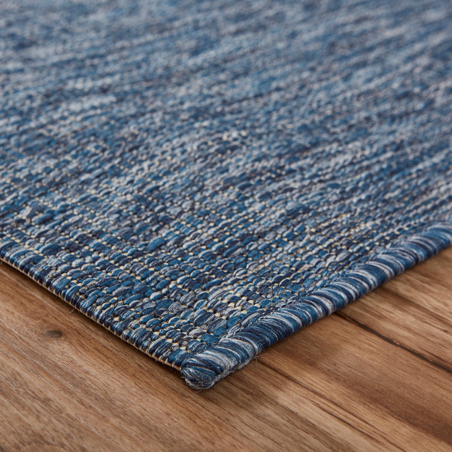 CAPTI-81017 Nautical/Coastal Machine Made Navy Polypropylene Indoor/Outdoor Area Rugs - LR Home