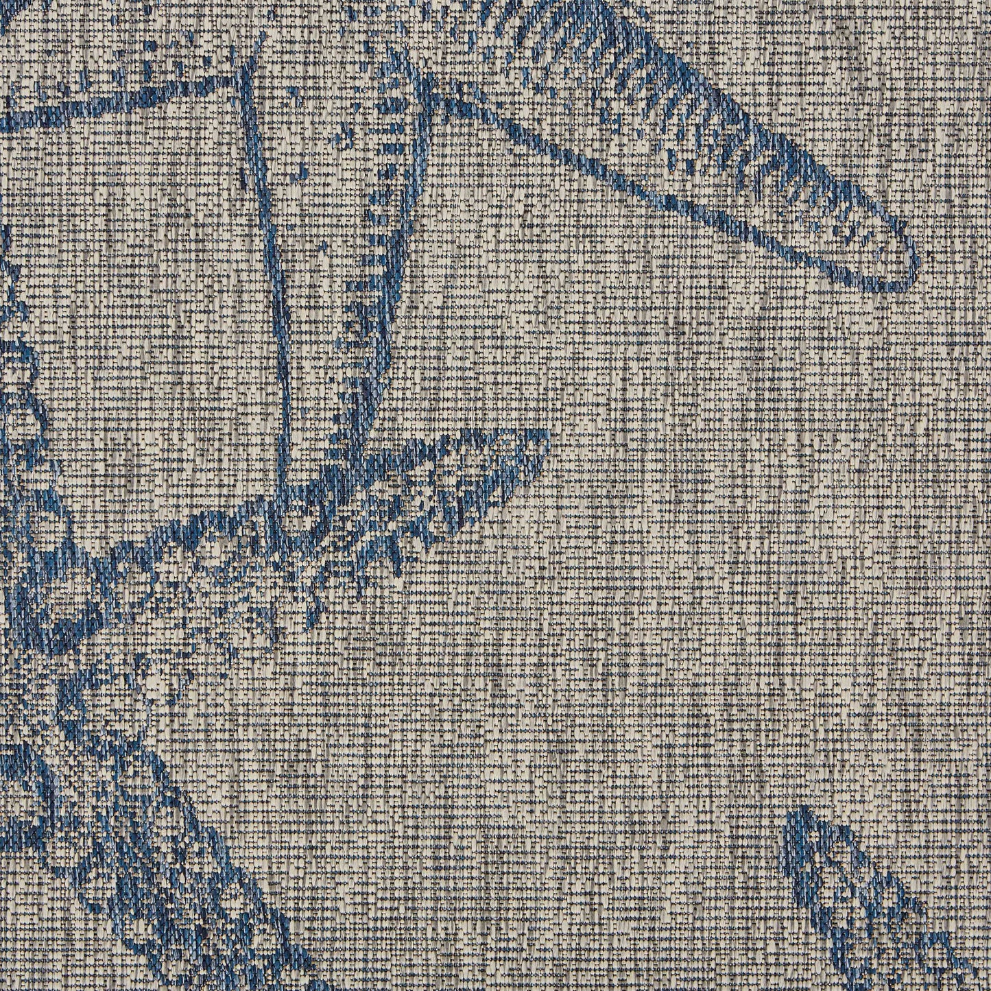 Captiva-81019 Nautical Power-Loomed Blue/Gray Polypropylene Indoor/Outdoor Area Rug - LR Home