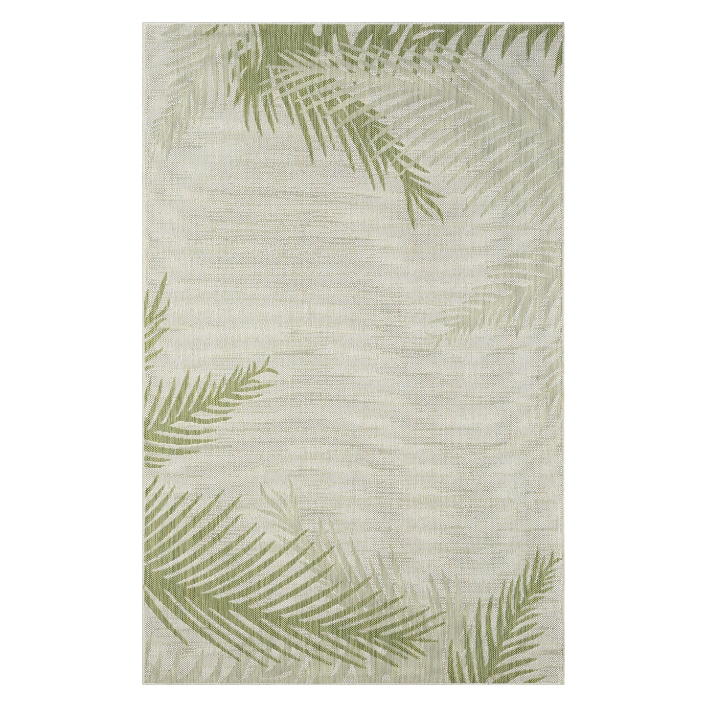 CAPTI-81016 Tropical Machine Made Green Polypropylene Indoor/Outdoor Area Rugs - LR Home