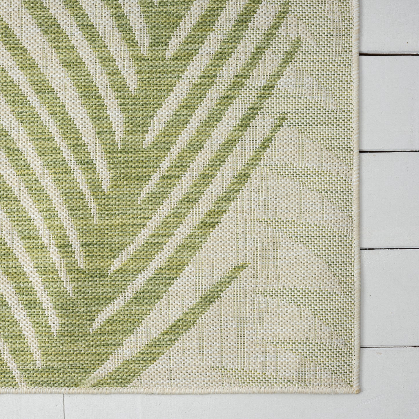 CAPTI-81016 Tropical Machine Made Green Polypropylene Indoor/Outdoor Area Rugs - LR Home