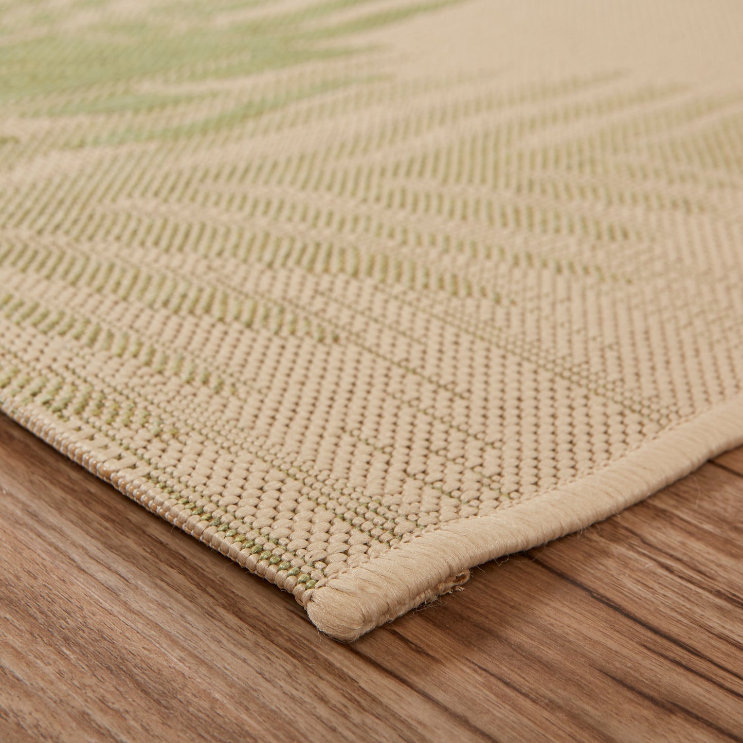 CAPTI-81016 Tropical Machine Made Green Polypropylene Indoor/Outdoor Area Rugs - LR Home