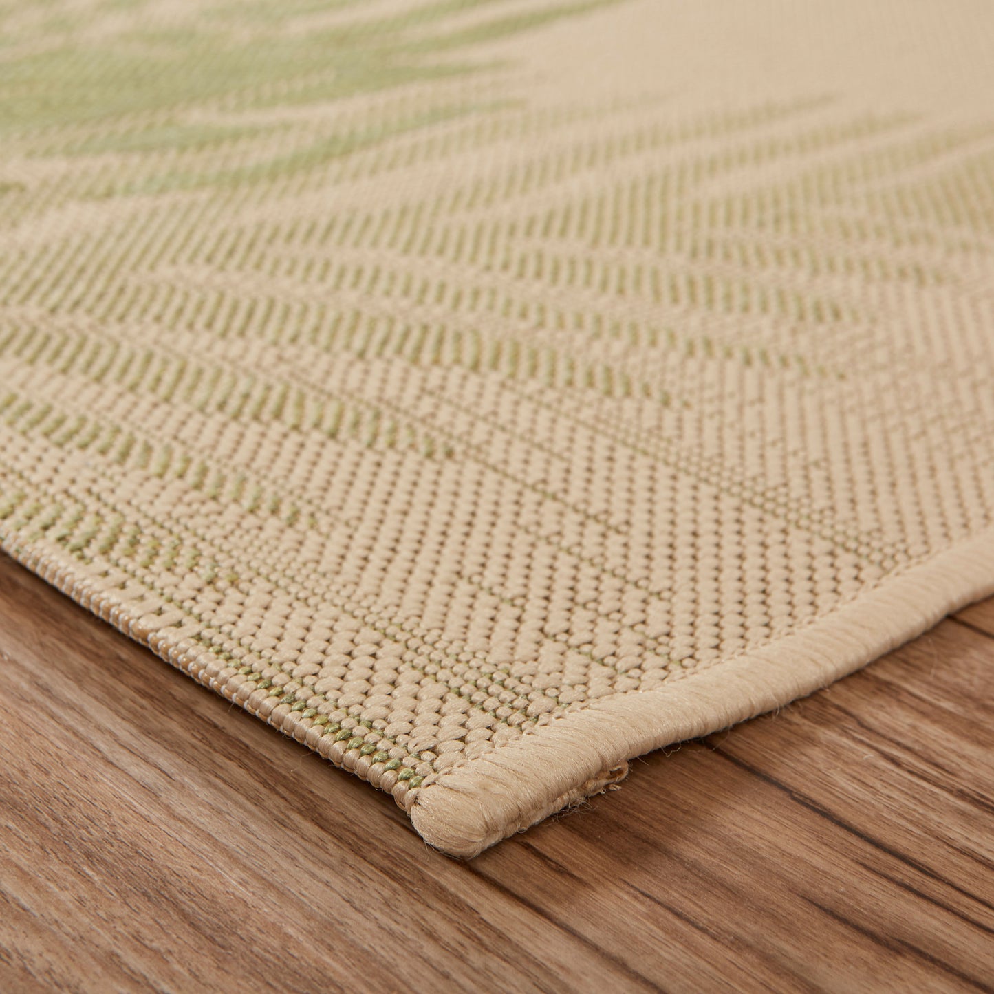 CAPTI-81016 Tropical Machine Made Green Polypropylene Indoor/Outdoor Area Rugs - LR Home
