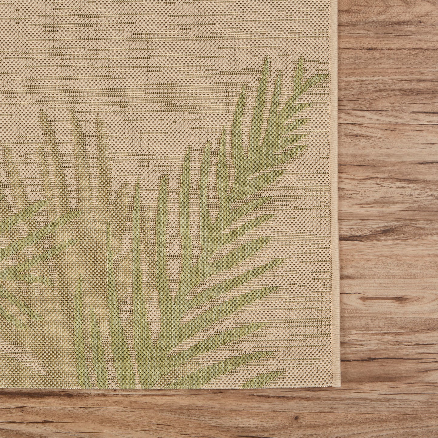 CAPTI-81016 Tropical Machine Made Green Polypropylene Indoor/Outdoor Area Rugs - LR Home