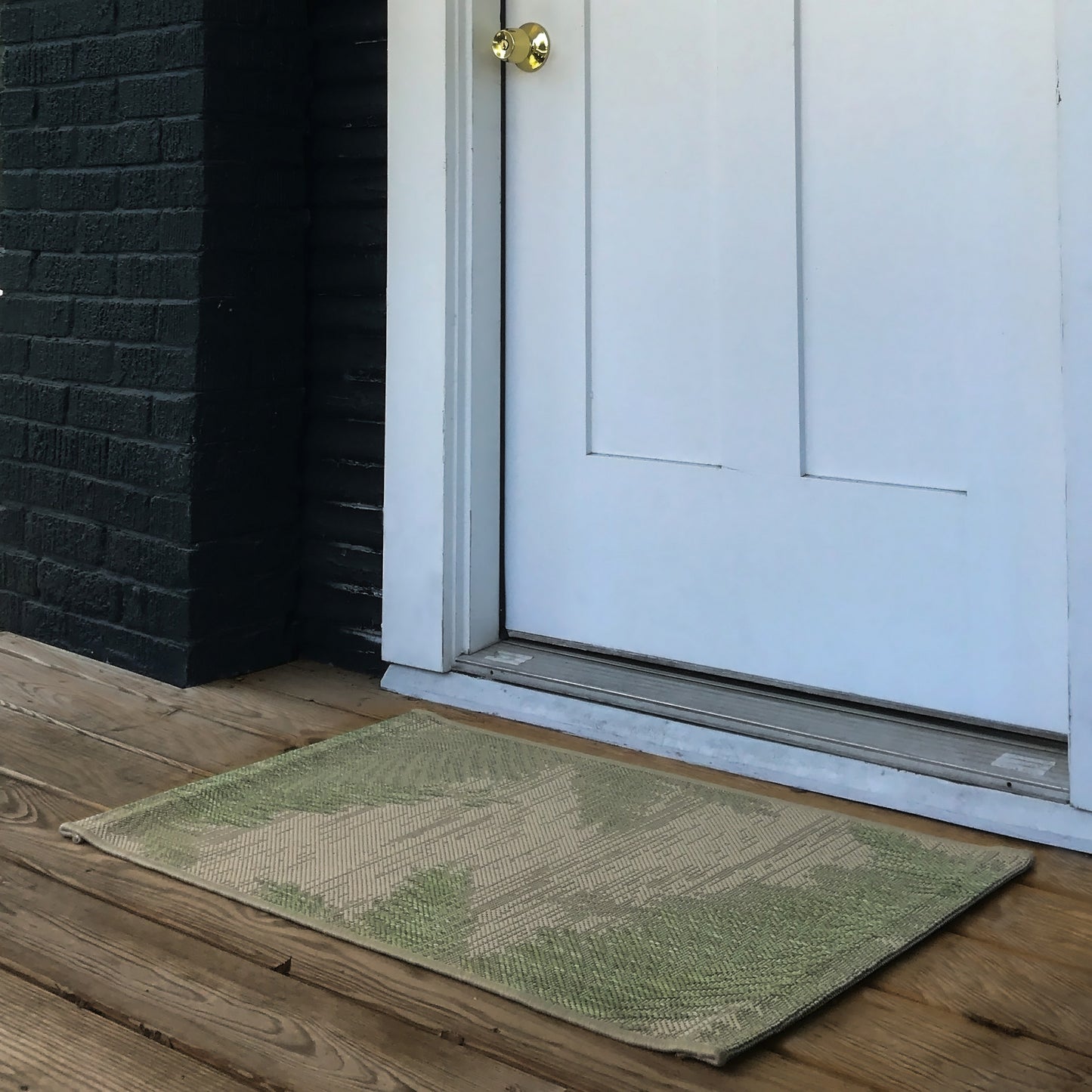 CAPTI-81016 Tropical Machine Made Green Polypropylene Indoor/Outdoor Area Rugs - LR Home