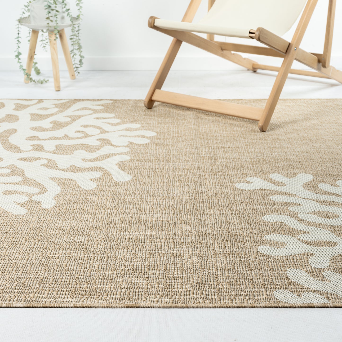 Captiva-82603 Nautical Power-Loomed Beige Polypropylene Indoor/Outdoor Area Rug - LR Home