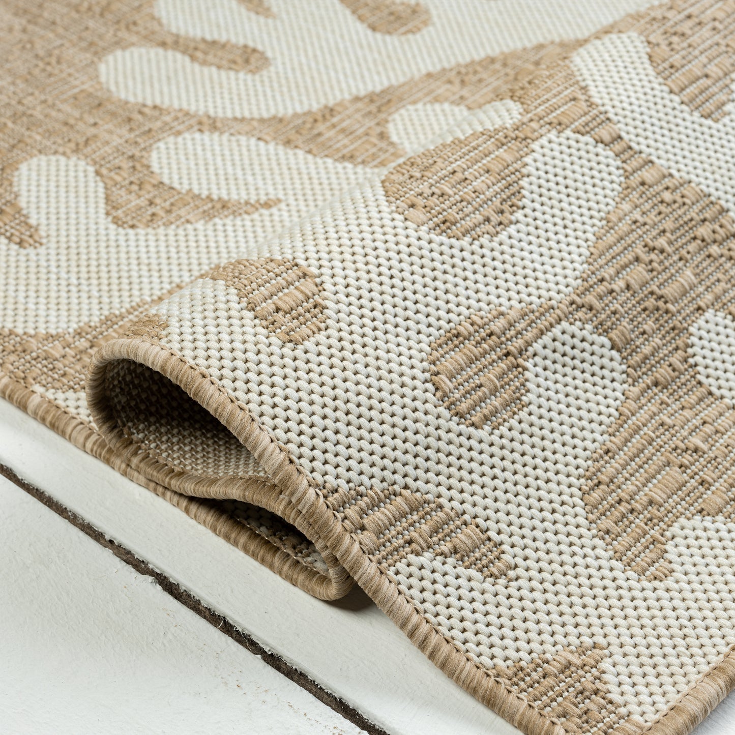 Captiva-82603 Nautical Power-Loomed Beige Polypropylene Indoor/Outdoor Area Rug - LR Home