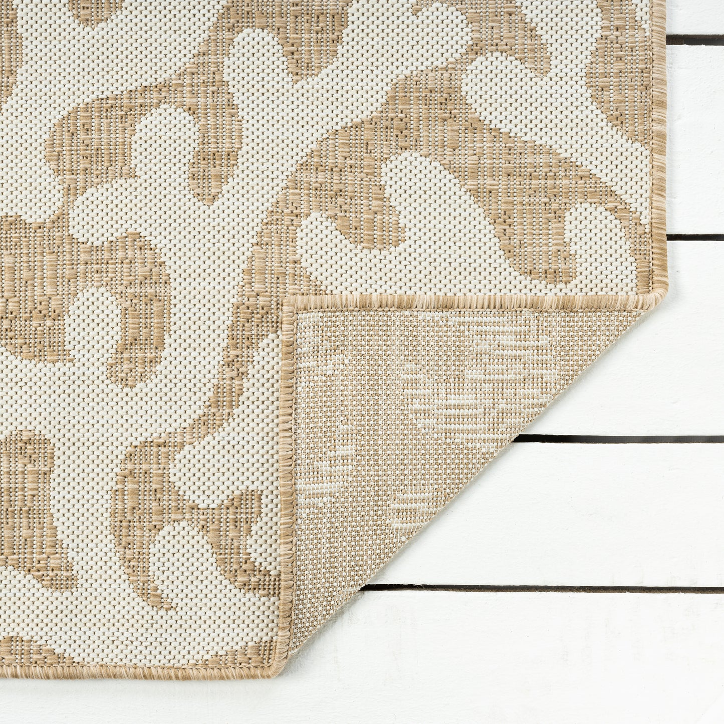 Captiva-82603 Nautical Power-Loomed Beige Polypropylene Indoor/Outdoor Area Rug - LR Home