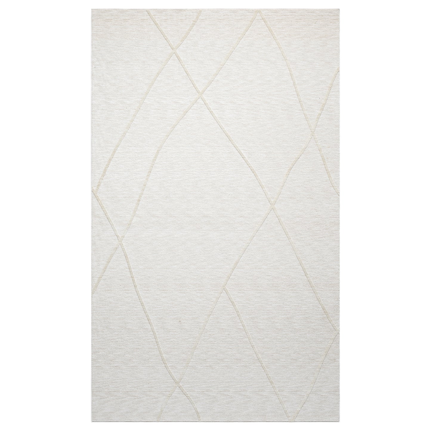 Castillo-82741 Modern Power-Loomed Cream Cotton Indoor Area Rug - LR Home