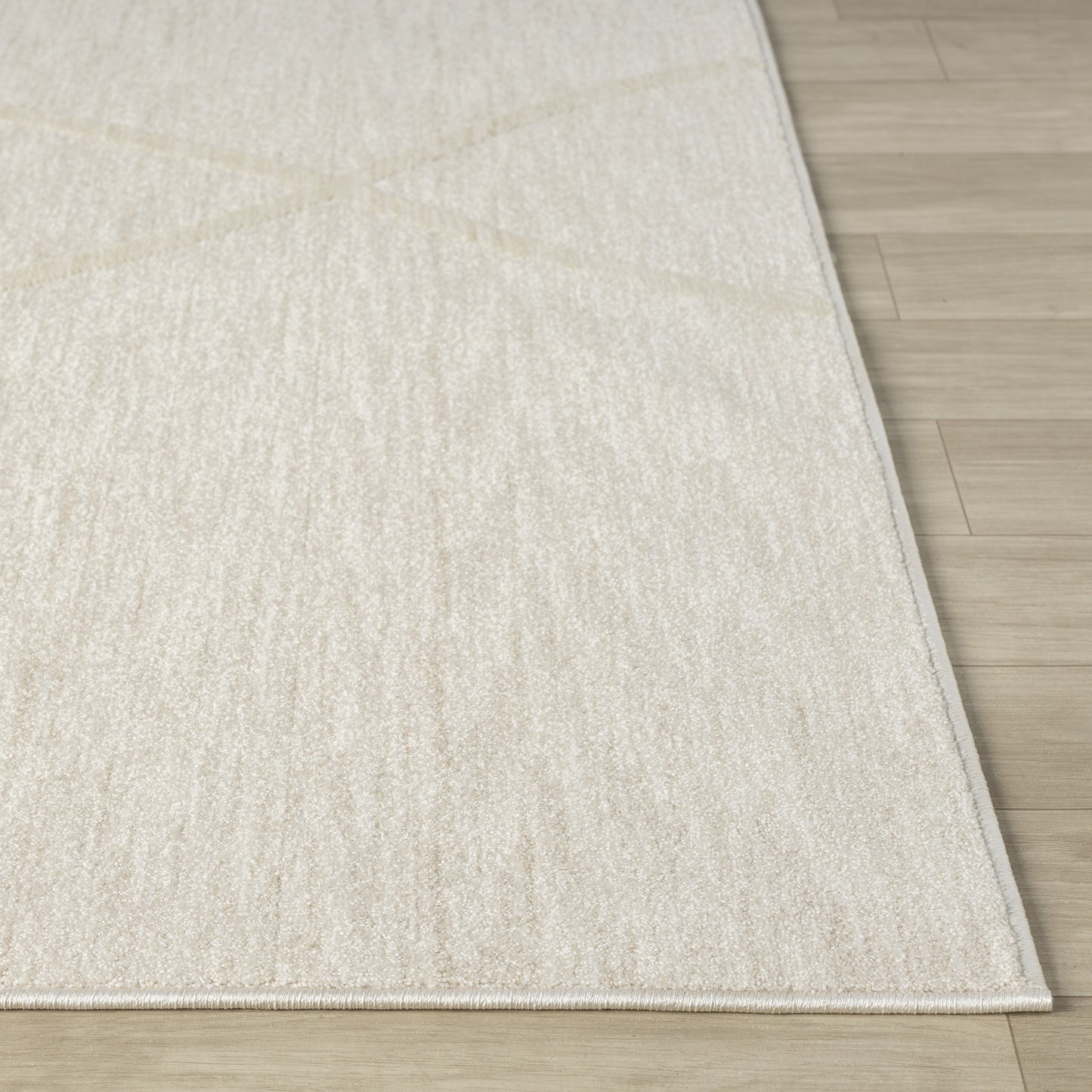 Castillo-82741 Modern Power-Loomed Cream Cotton Indoor Area Rug - LR Home
