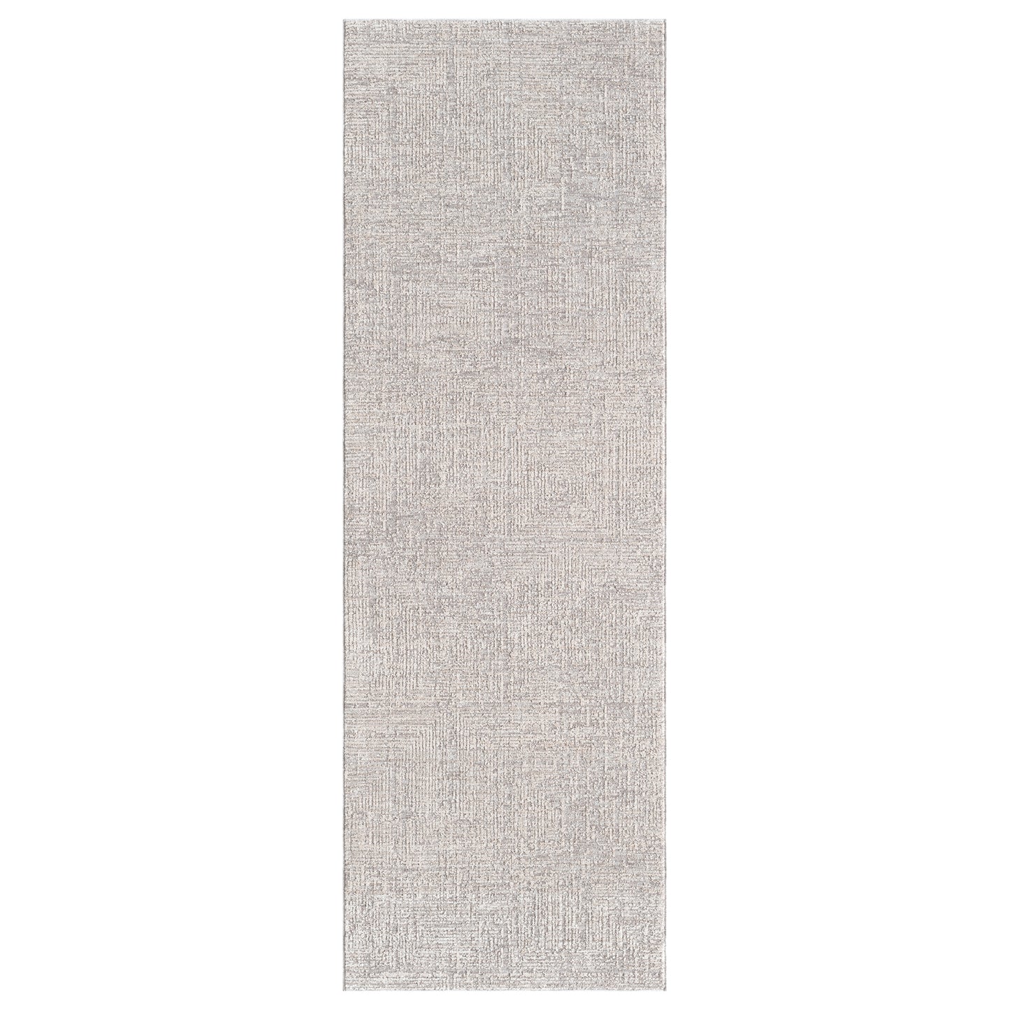 Castillo-82742 Transitional Power-Loomed Silver/Cream Cotton Indoor Area Rug - LR Home