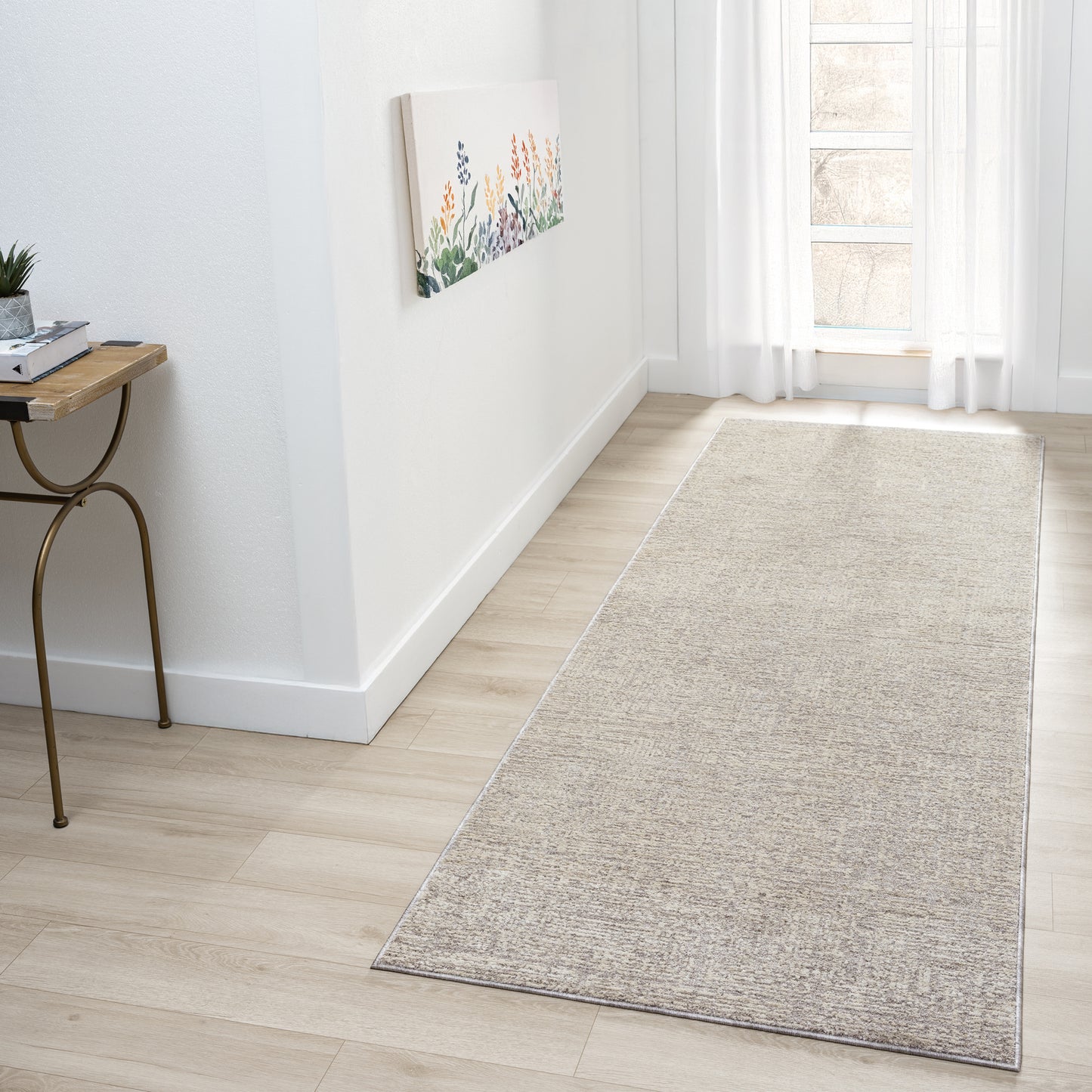 Castillo-82742 Transitional Power-Loomed Silver/Cream Cotton Indoor Area Rug - LR Home