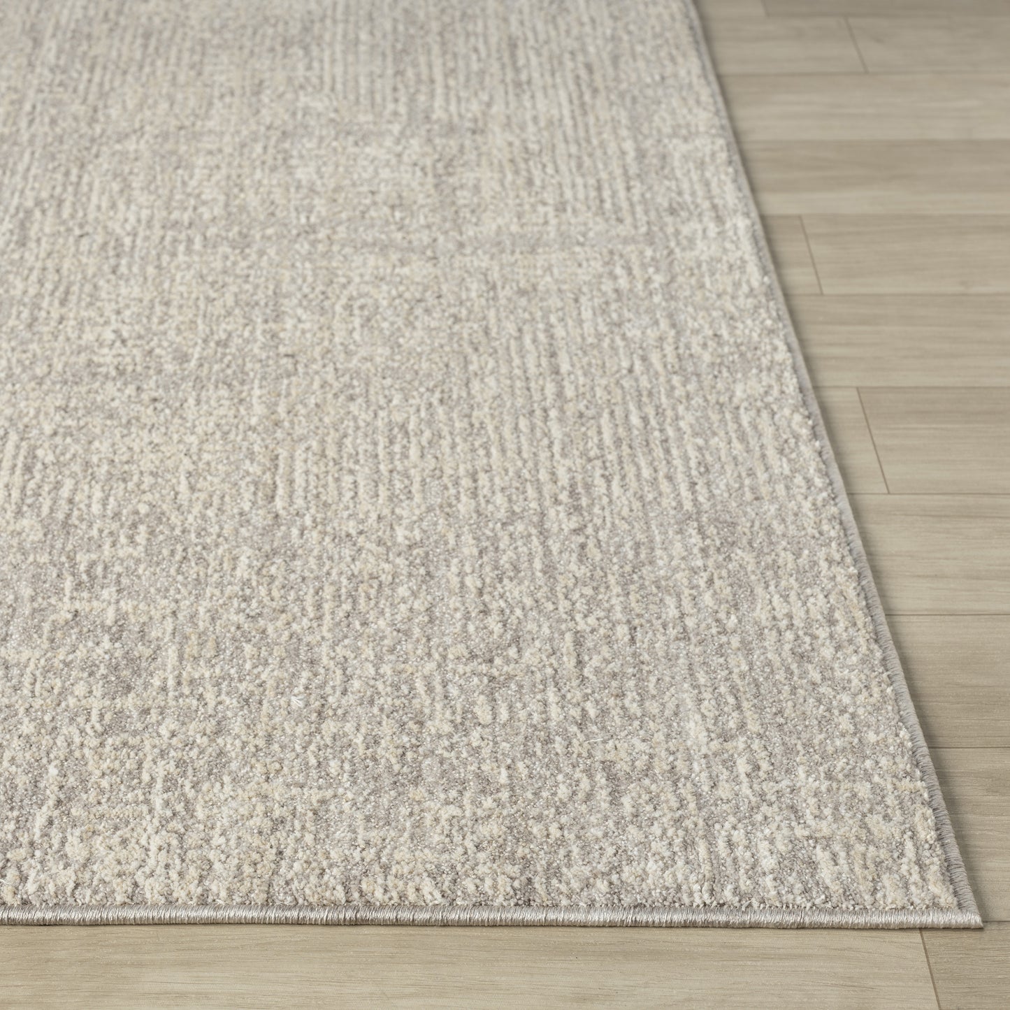 Castillo-82742 Transitional Power-Loomed Silver/Cream Cotton Indoor Area Rug - LR Home