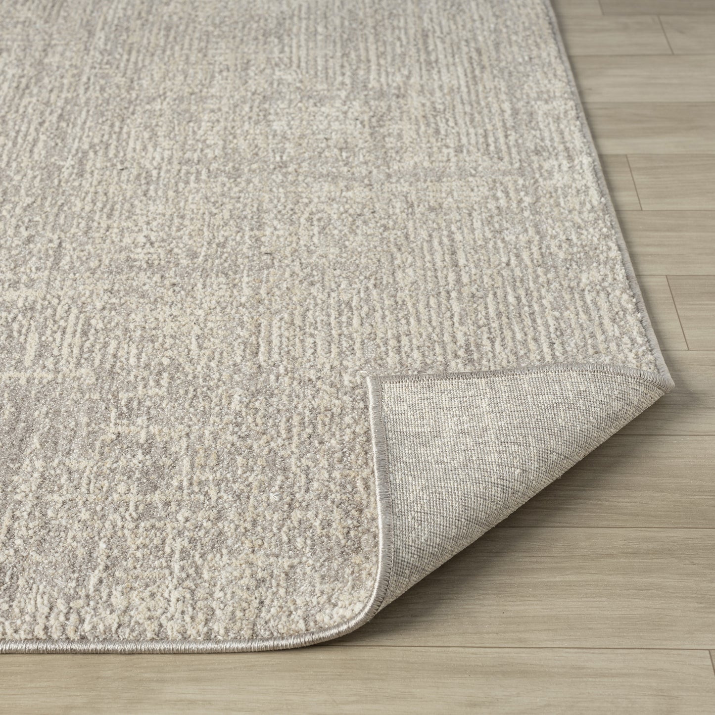 Castillo-82742 Transitional Power-Loomed Silver/Cream Cotton Indoor Area Rug - LR Home