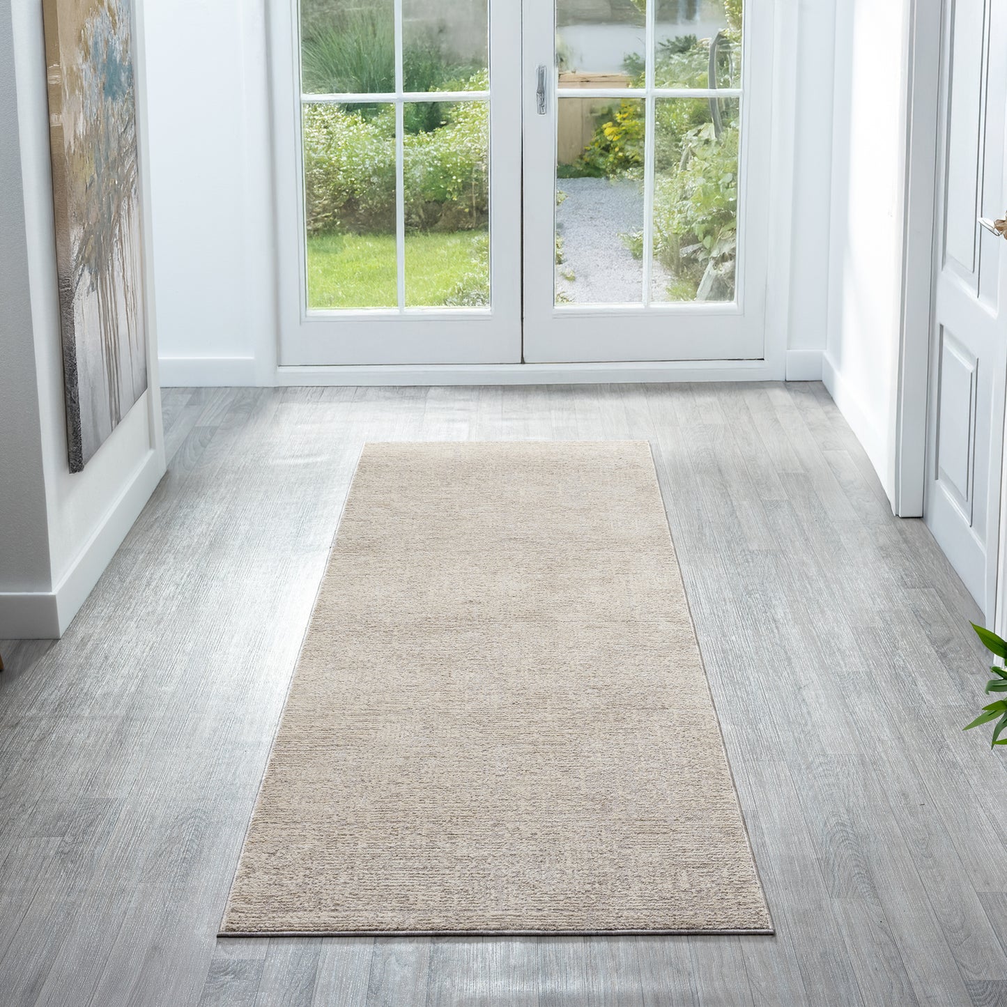 Castillo-82742 Transitional Power-Loomed Silver/Cream Cotton Indoor Area Rug - LR Home