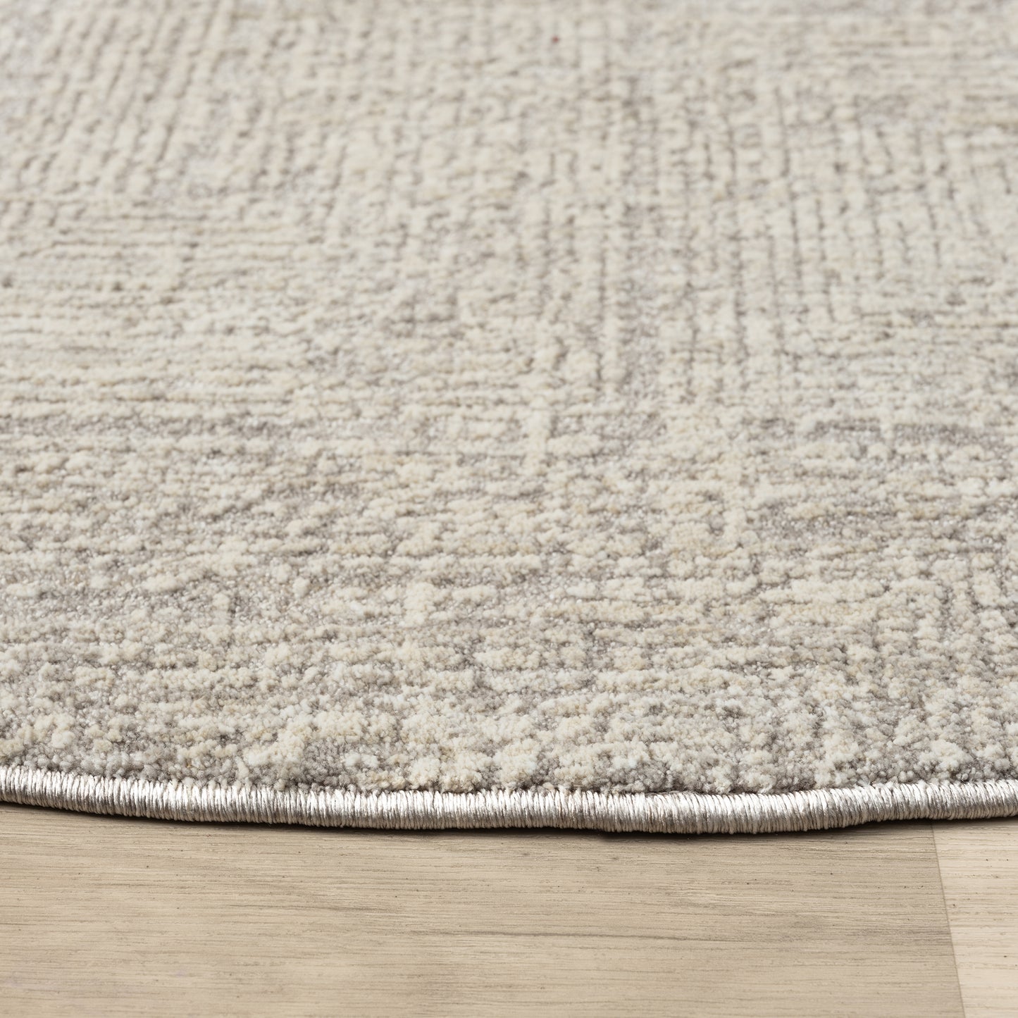 Castillo-82742 Transitional Power-Loomed Silver/Cream Cotton Indoor Area Rug - LR Home