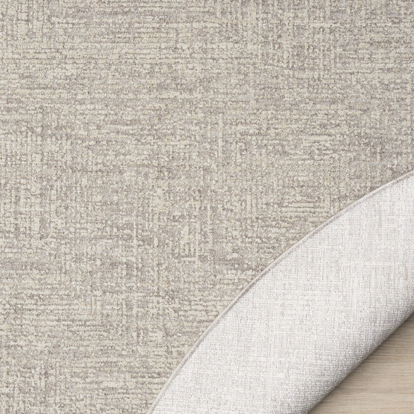 Castillo-82742 Transitional Power-Loomed Silver/Cream Cotton Indoor Area Rug - LR Home
