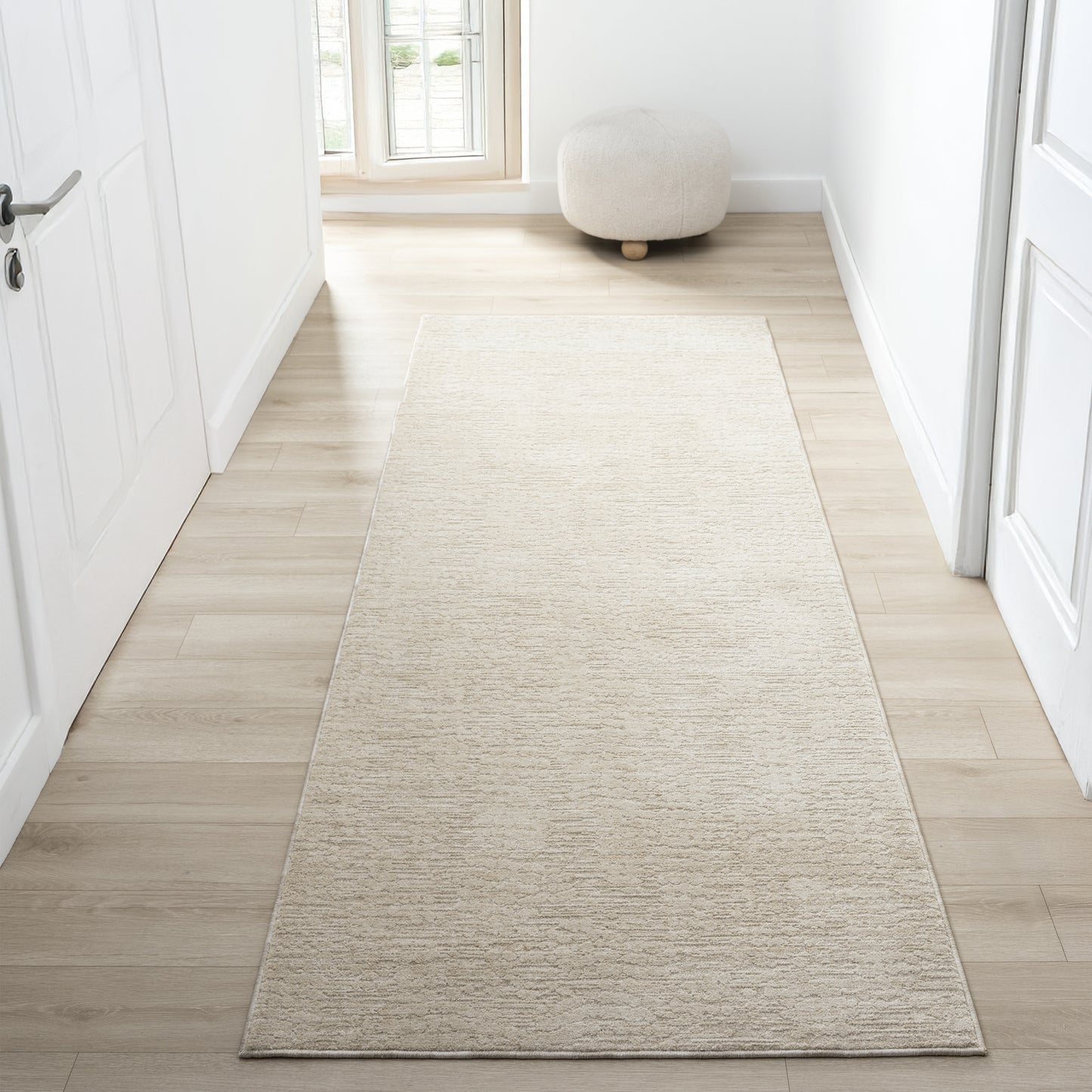 Castillo-82743 Transitional Power-Loomed Beige/Cream Cotton Indoor Area Rug - LR Home