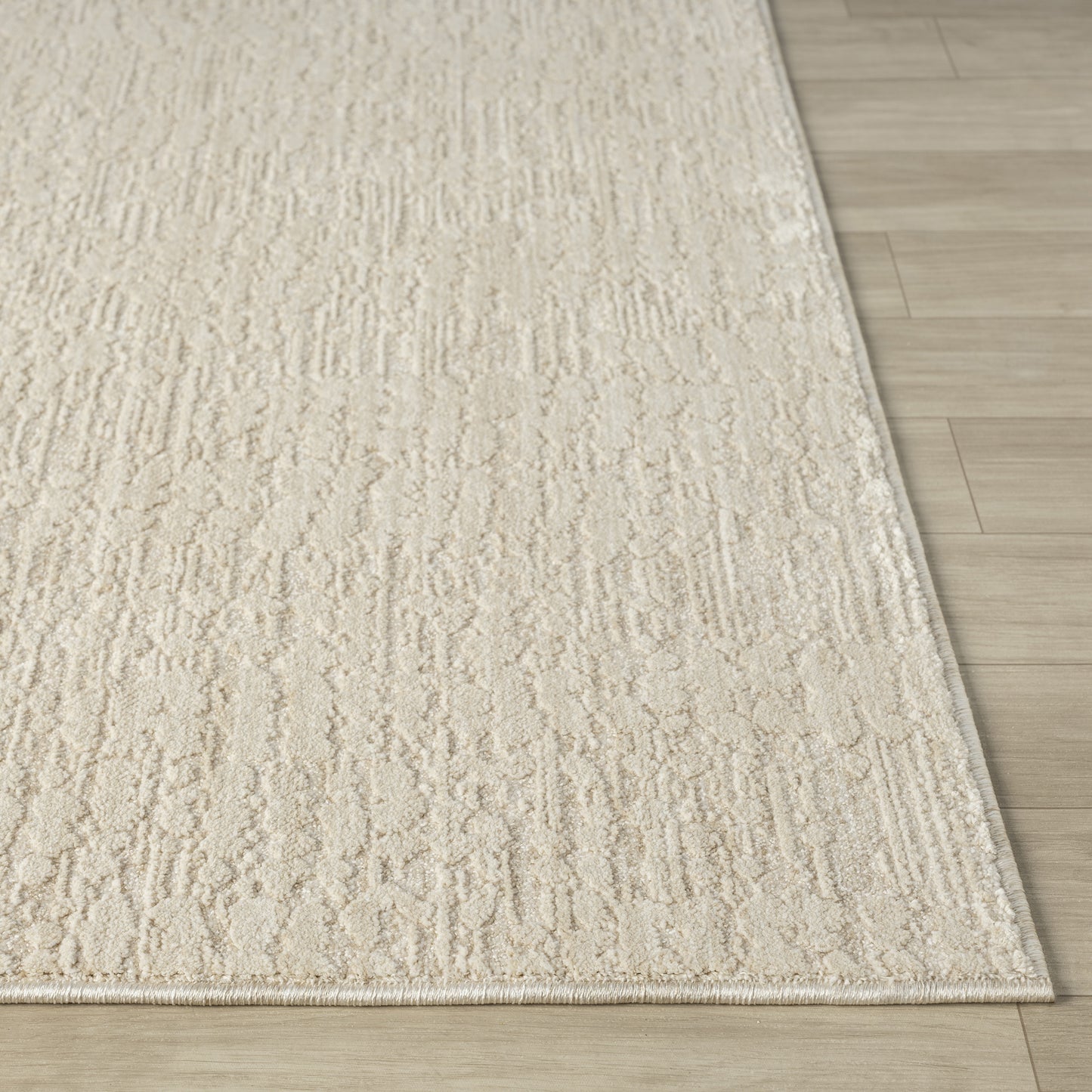 Castillo-82743 Transitional Power-Loomed Beige/Cream Cotton Indoor Area Rug - LR Home