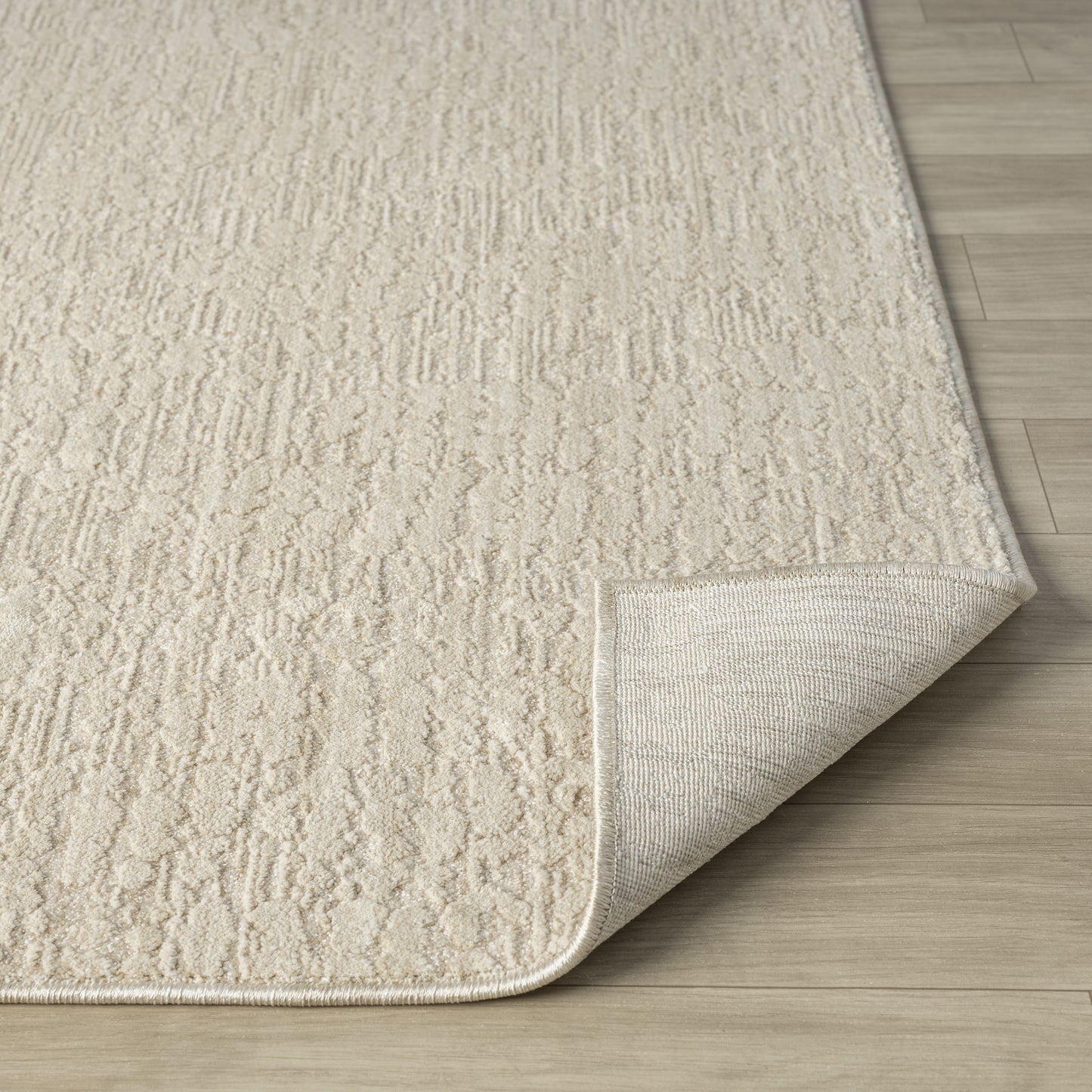 Castillo-82743 Transitional Power-Loomed Beige/Cream Cotton Indoor Area Rug - LR Home