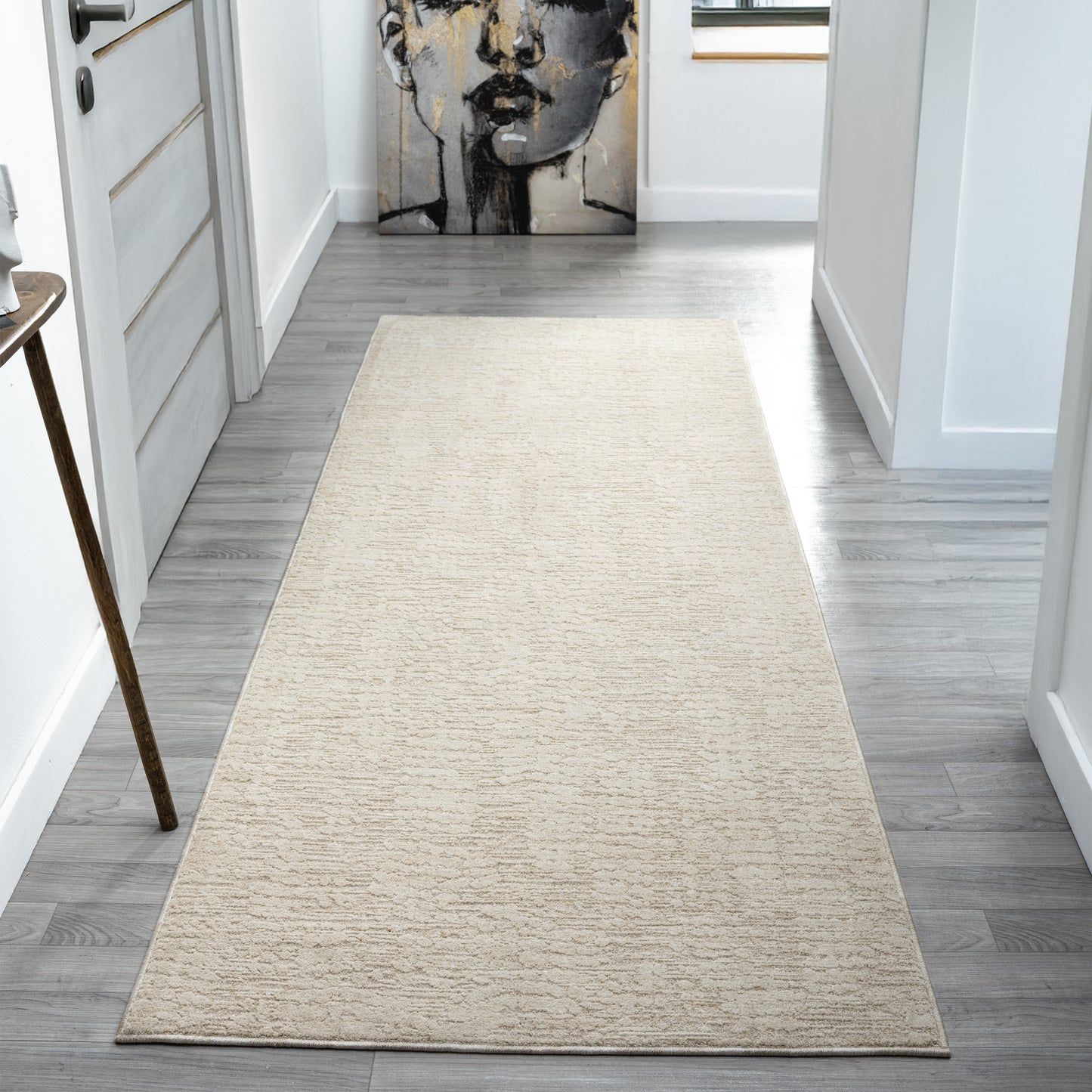 Castillo-82743 Transitional Power-Loomed Beige/Cream Cotton Indoor Area Rug - LR Home
