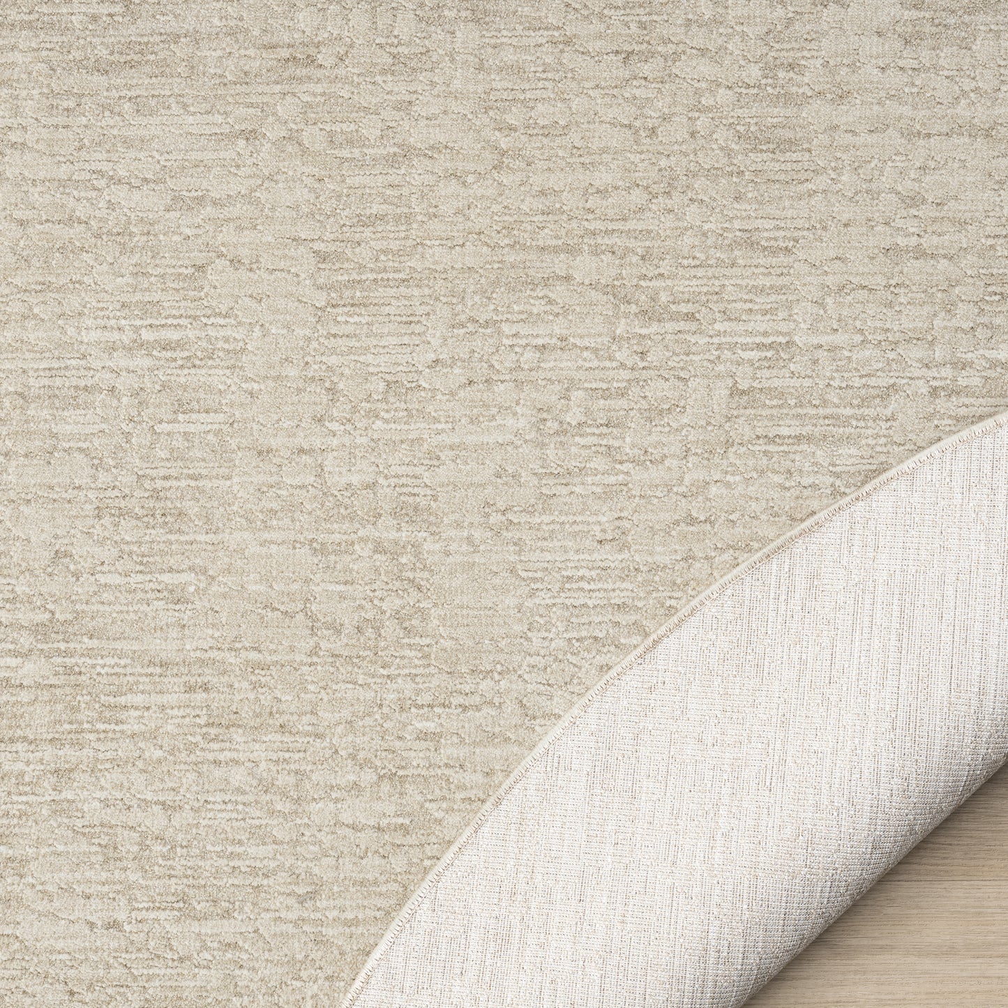 Castillo-82743 Transitional Power-Loomed Beige/Cream Cotton Indoor Area Rug - LR Home
