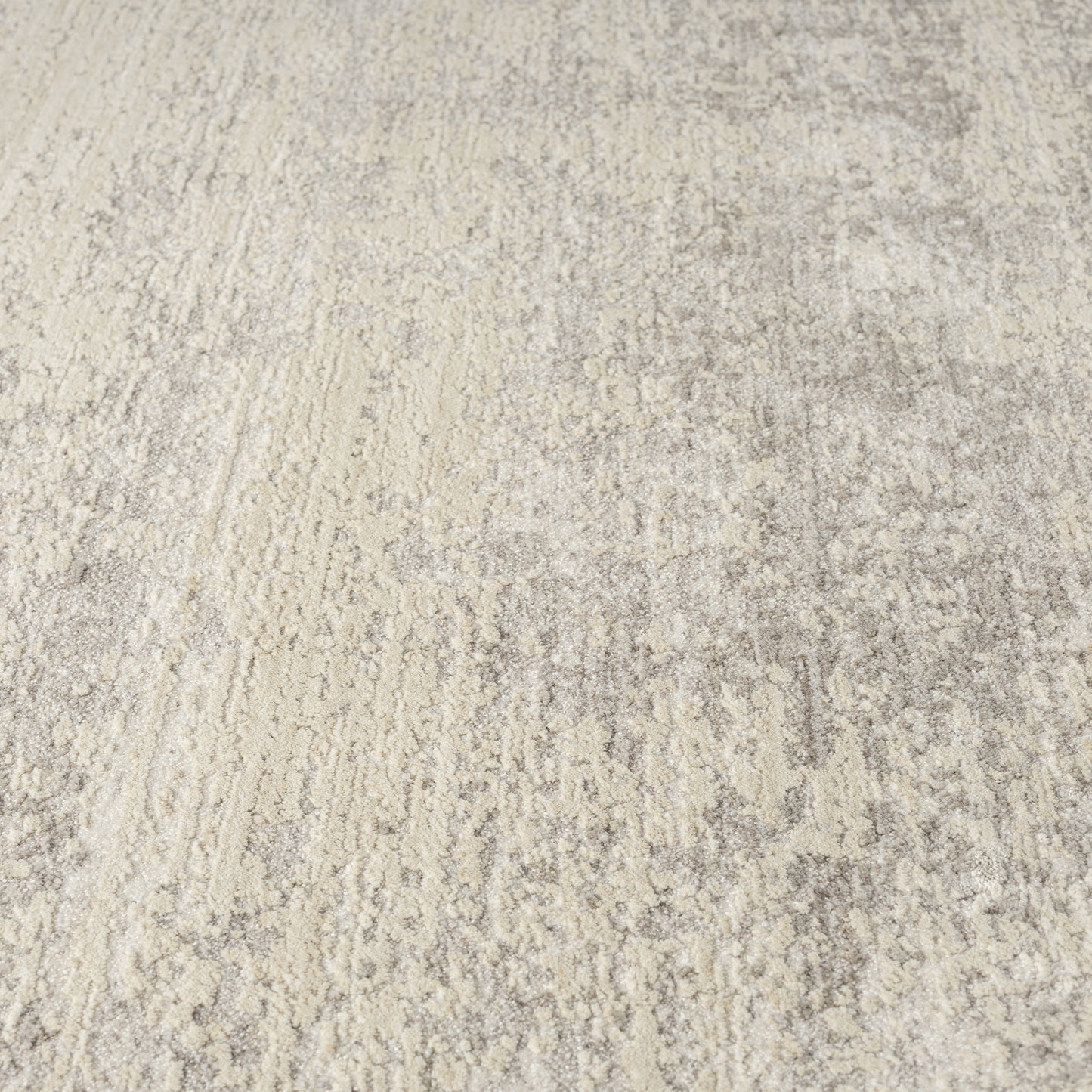 Castillo-82745 Farmhouse Power-Loomed Cream/Silver Cotton Indoor Area Rug - LR Home