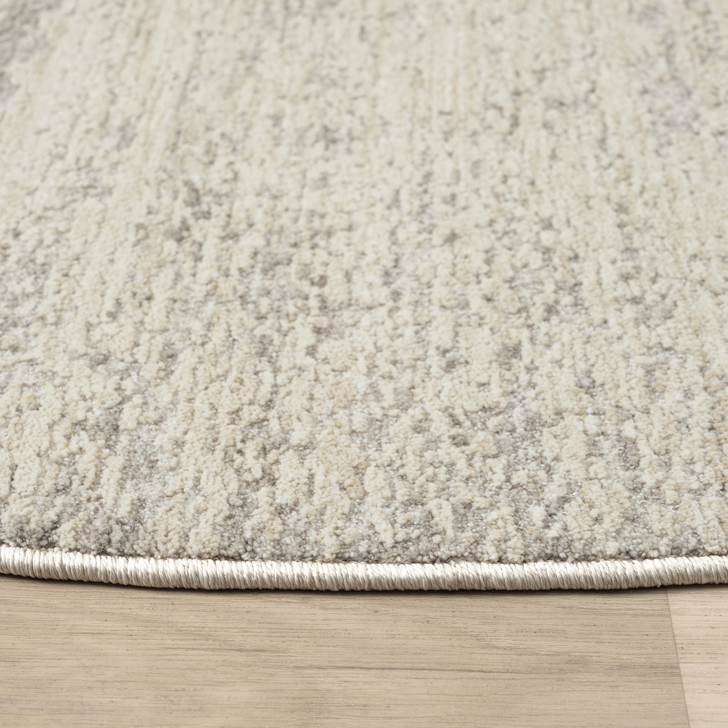 Castillo-82745 Farmhouse Power-Loomed Cream/Silver Cotton Indoor Area Rug - LR Home