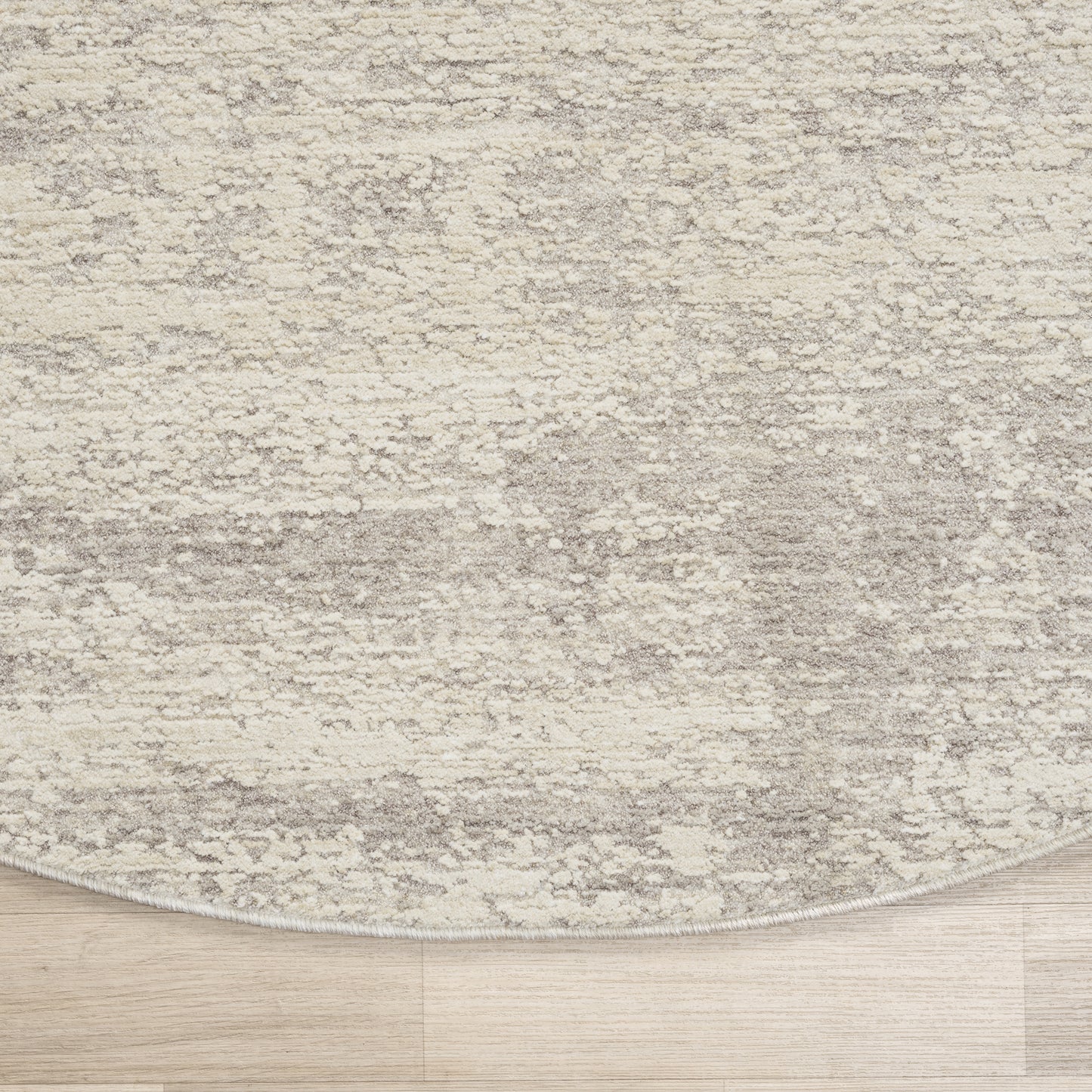 Castillo-82745 Farmhouse Power-Loomed Cream/Silver Cotton Indoor Area Rug - LR Home