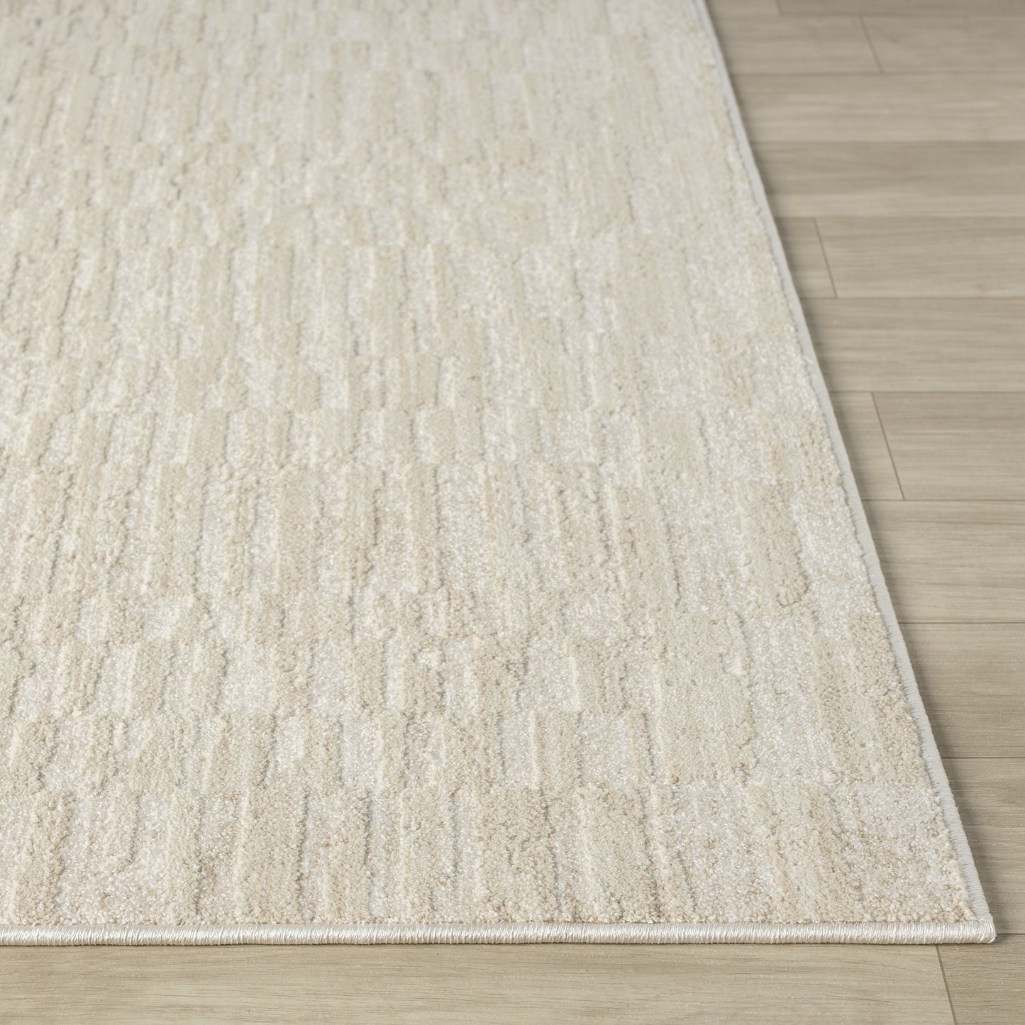 Castillo-82746 Transitional Power-Loomed Cream/Beige Cotton Indoor Area Rug - LR Home