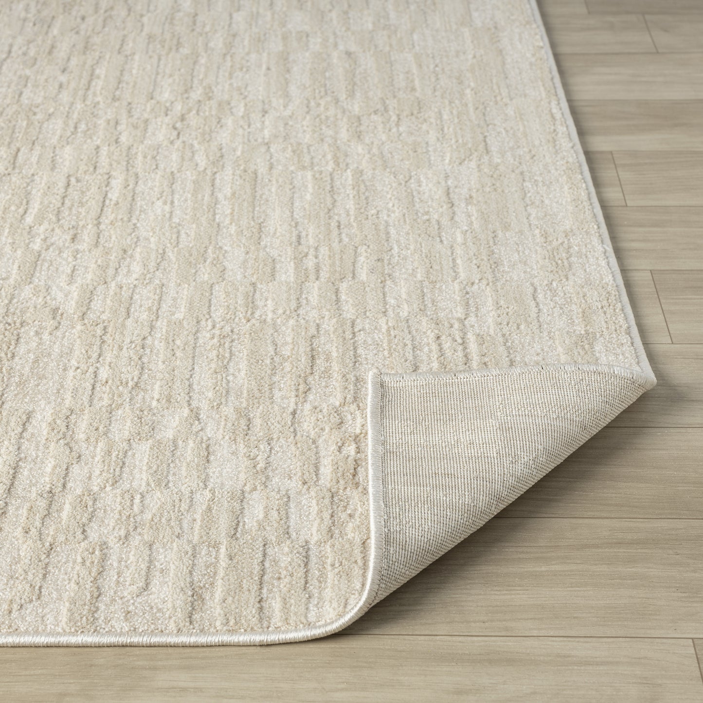 Castillo-82746 Transitional Power-Loomed Cream/Beige Cotton Indoor Area Rug - LR Home