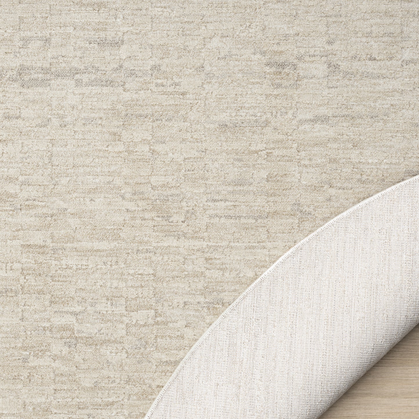 Castillo-82746 Transitional Power-Loomed Cream/Beige Cotton Indoor Area Rug - LR Home