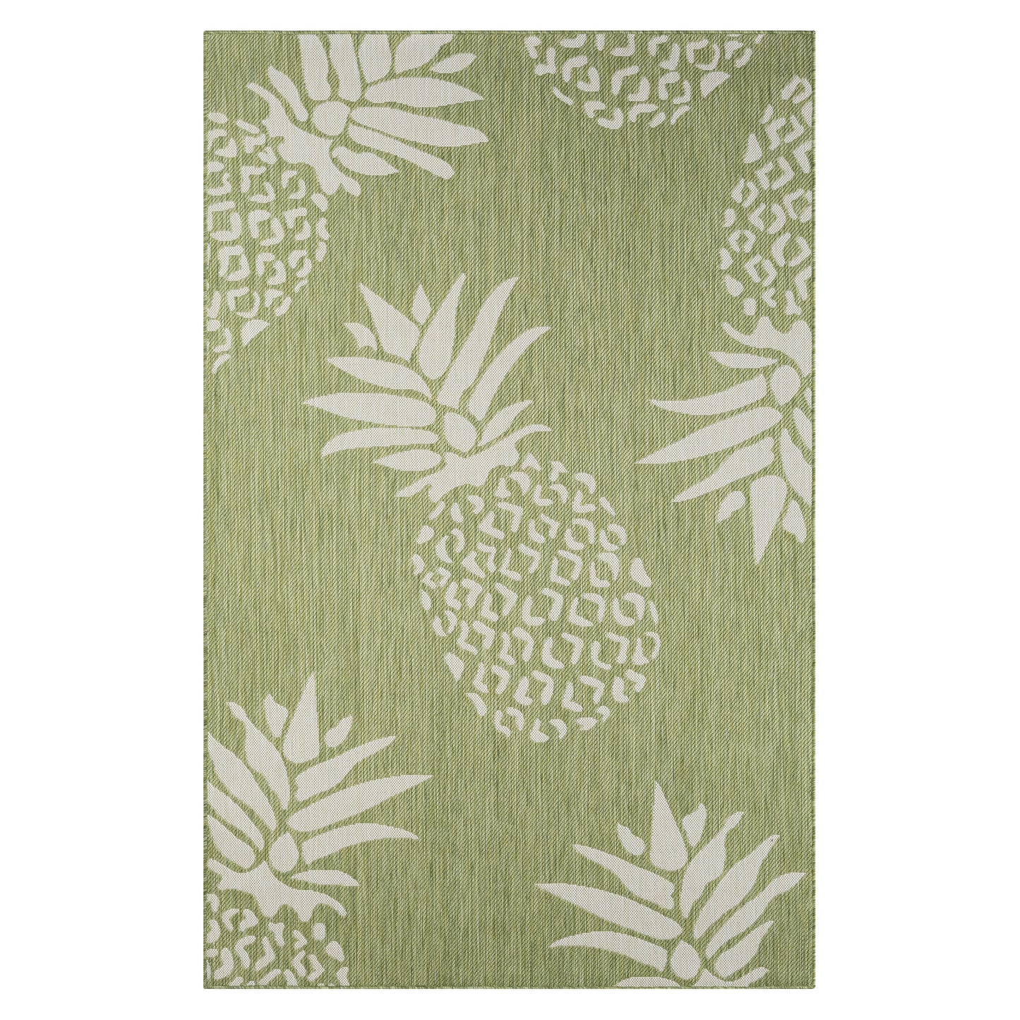 Catalina-81500 Tropical Power-Loomed Green/Ivory Polypropylene Indoor/Outdoor Area Rug - LR Home