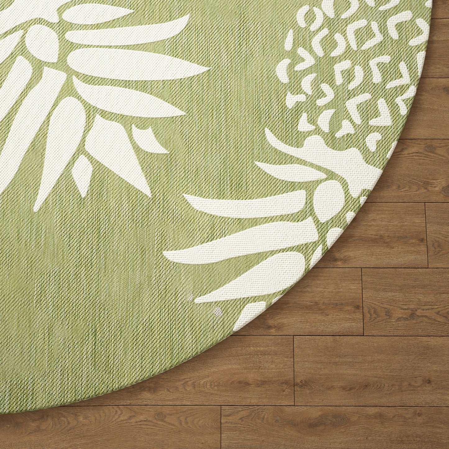 Catalina-81500 Tropical Power-Loomed Green/Ivory Polypropylene Indoor/Outdoor Area Rug - LR Home