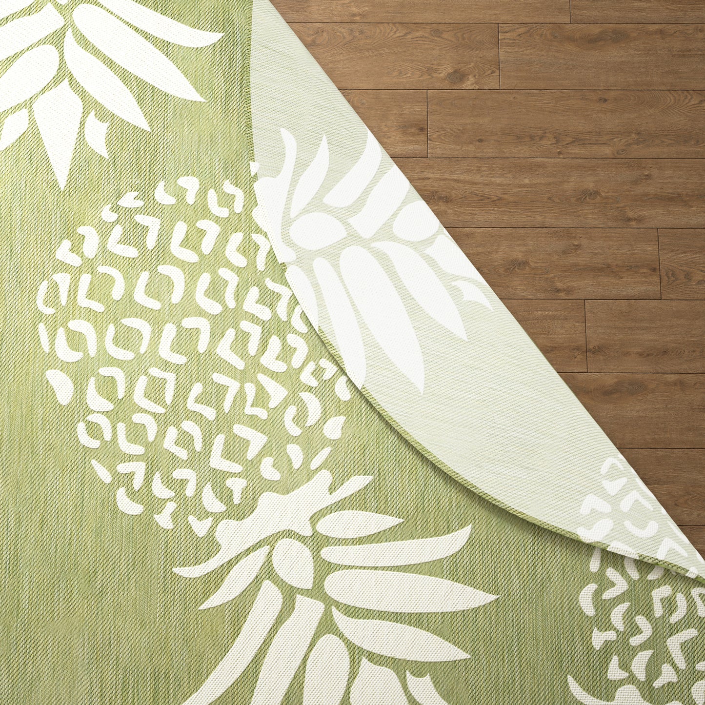Catalina-81500 Tropical Power-Loomed Green/Ivory Polypropylene Indoor/Outdoor Area Rug - LR Home