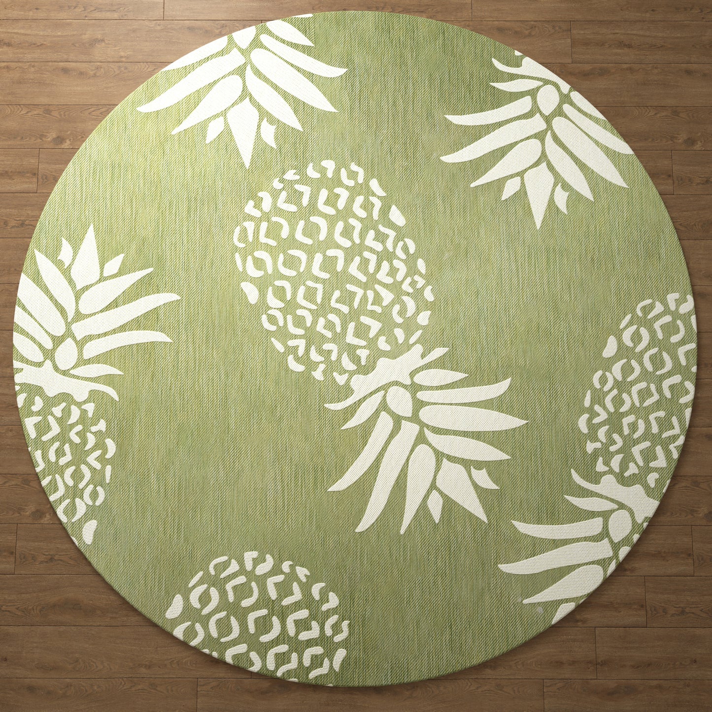 CATAL-81500 Tropical Machine Made Dark Green/Beige Polypropylene Indoor/Outdoor Area Rugs - LR Home