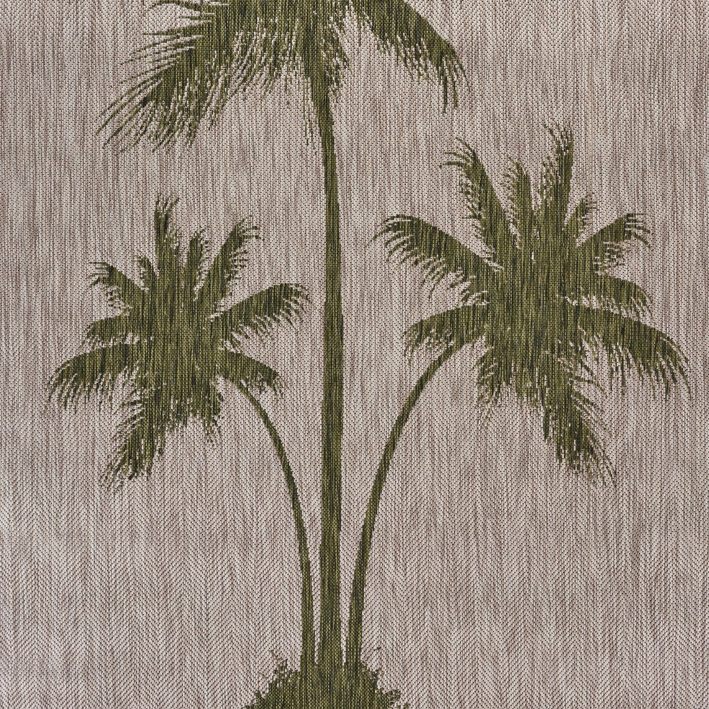 Catalina-81503 Tropical Power-Loomed Beige/Dark Green Polypropylene Indoor/Outdoor Area Rug - LR Home