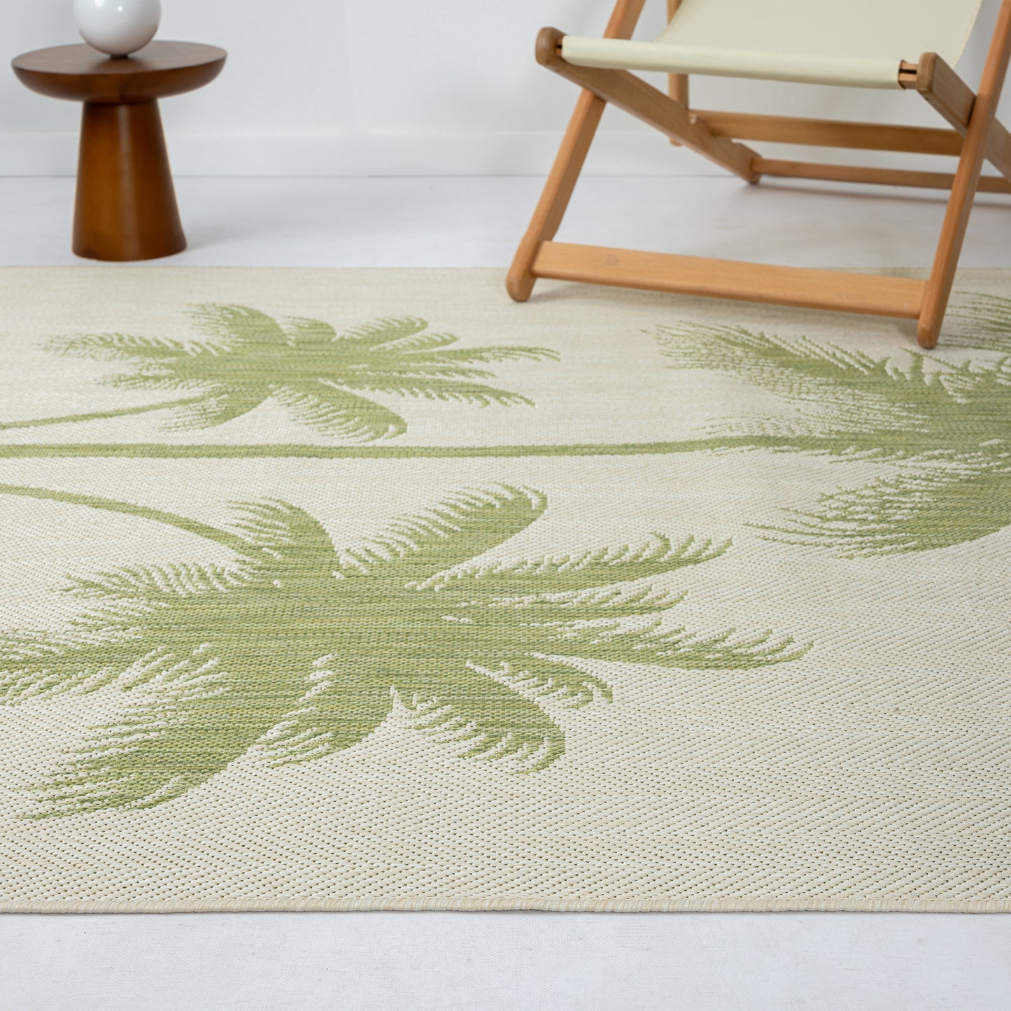 CATAL-81503 Tropical Machine Made Beige/Dark Green Polypropylene Indoor/Outdoor Area Rugs - LR Home