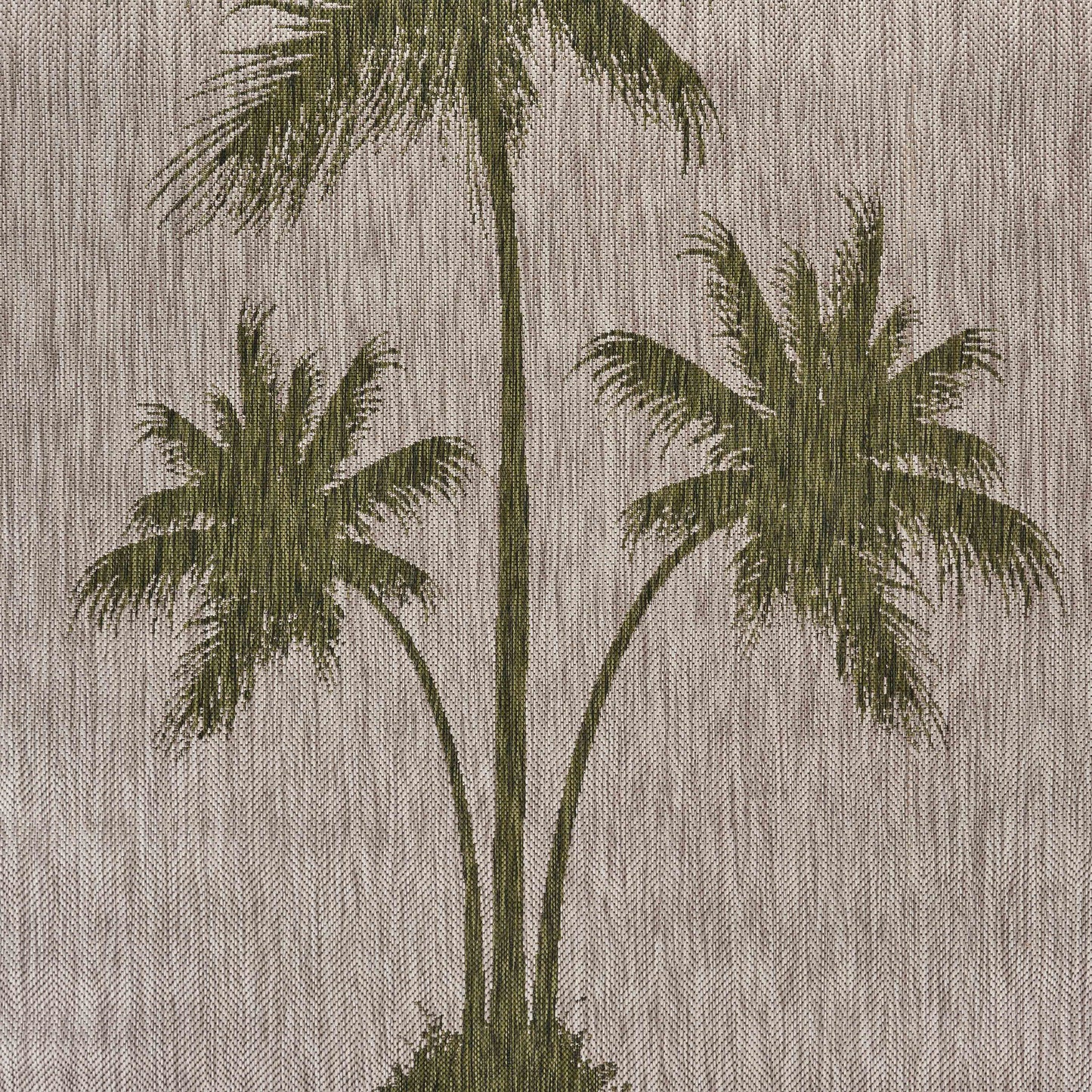 CATAL-81503 Tropical Machine Made Beige/Dark Green Polypropylene Indoor/Outdoor Area Rugs - LR Home
